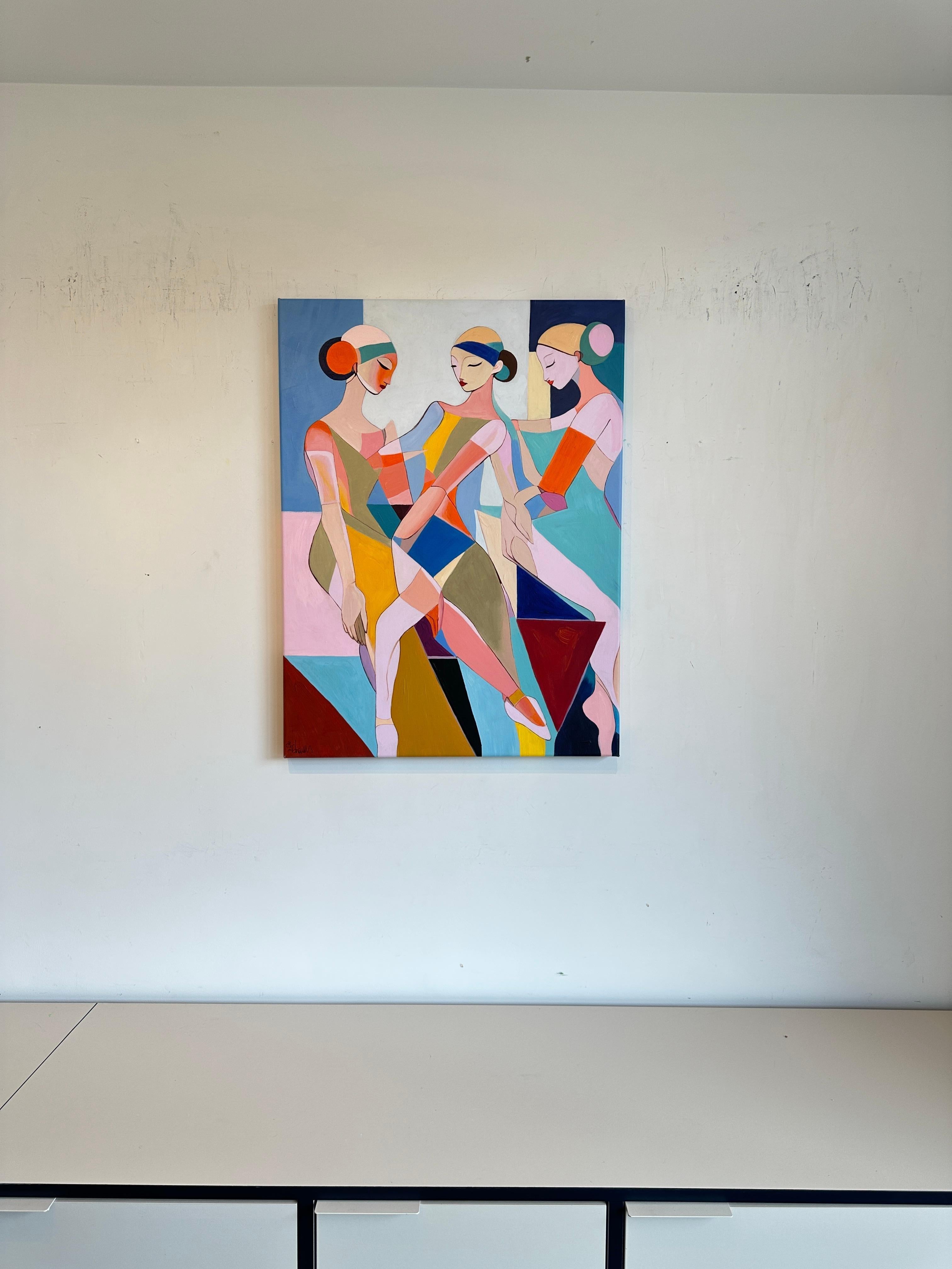 Rythme de l'union -Barbara Schaumann - Peinture abstraite contemporaine sur la danse en vente 10