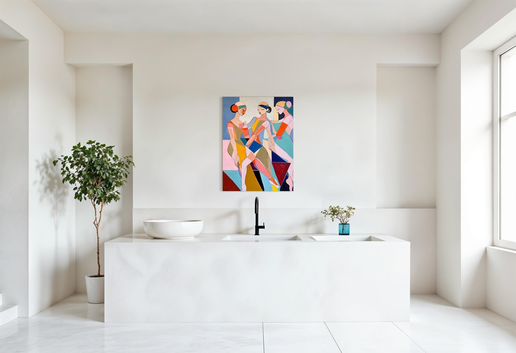 Rythme de l'union -Barbara Schaumann - Peinture abstraite contemporaine sur la danse en vente 14