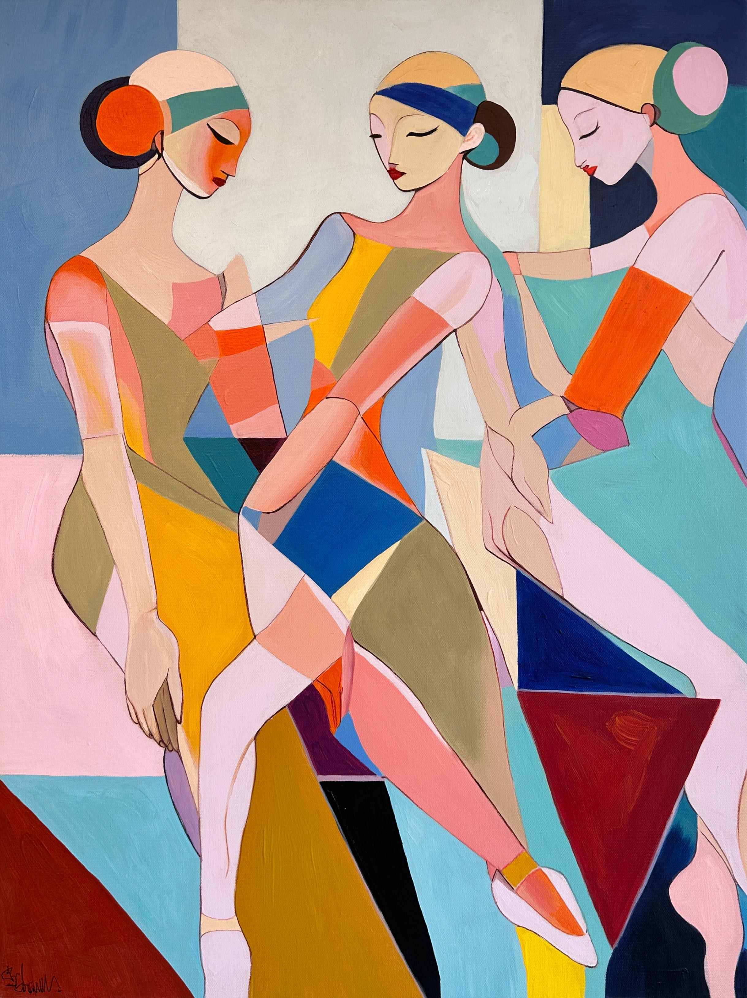 Rhythm of Togetherness -Barbara Schaumann - Contemporary Abstract Dance Painting