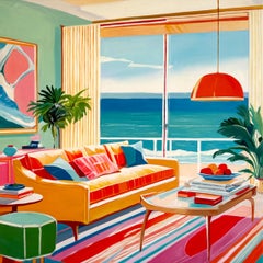 Seaside Retreat by B.Schaumann- Contemporary interior holiday seaside Painting