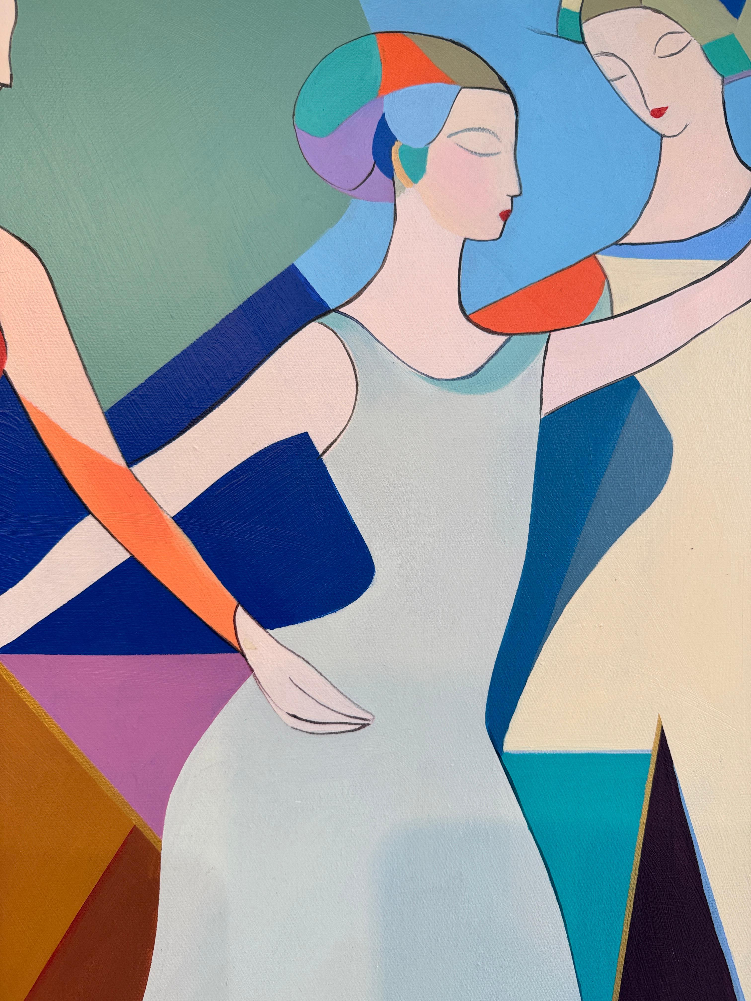 Pasos hacia la sinfonía -Barbara Schaumann - Pintura Abstracta Contemporánea de Danza en venta 10