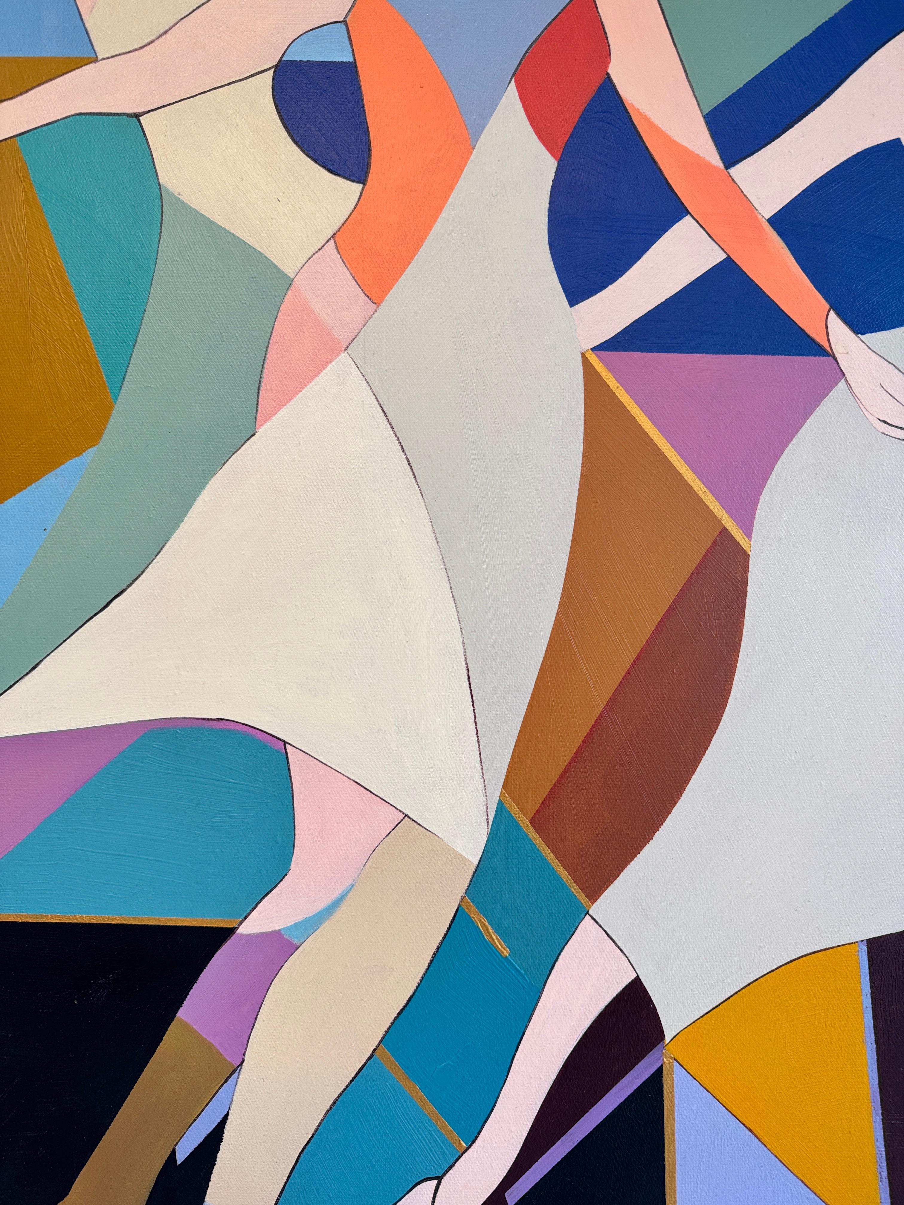 Pasos hacia la sinfonía -Barbara Schaumann - Pintura Abstracta Contemporánea de Danza en venta 12