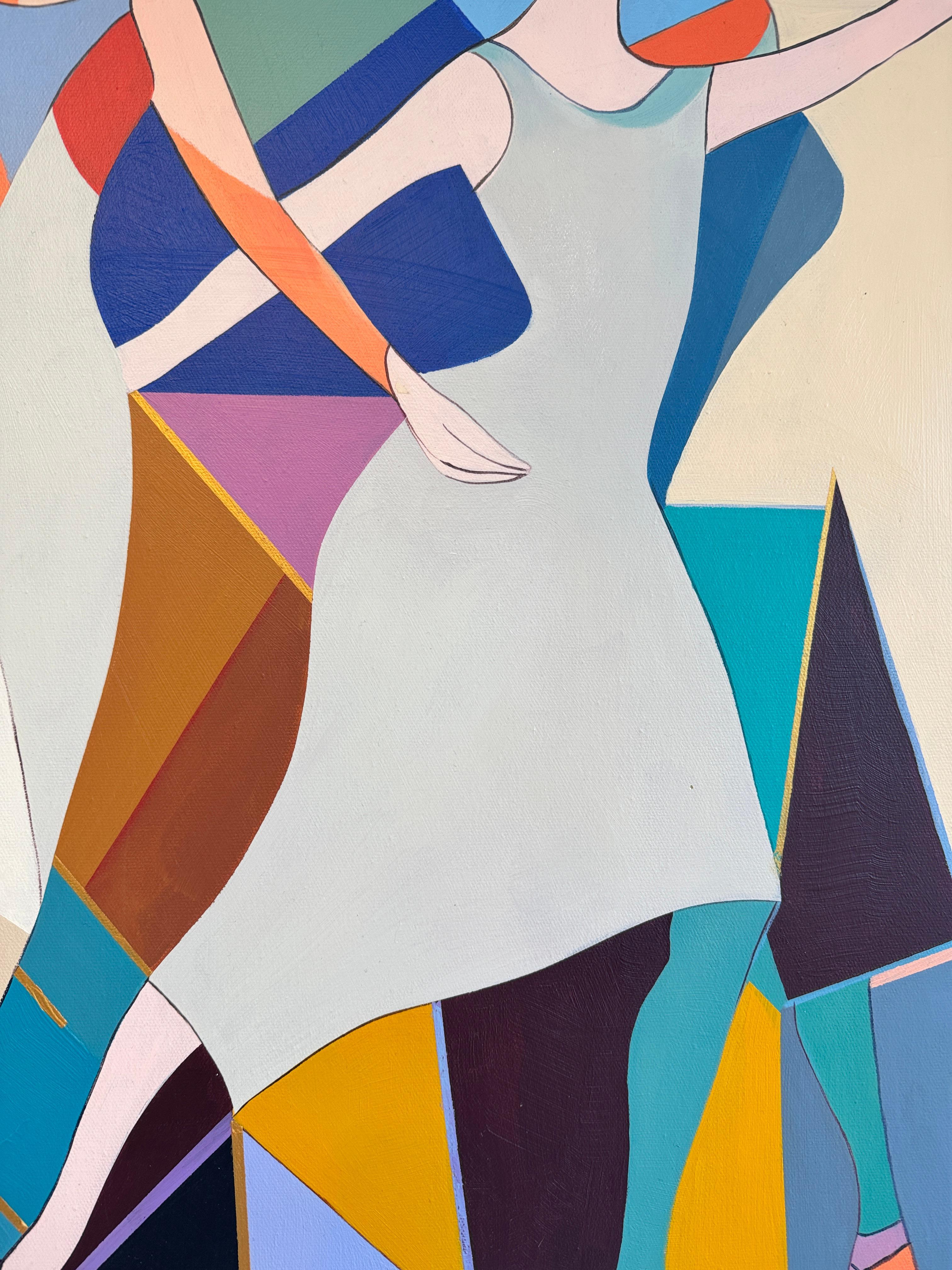 Pasos hacia la sinfonía -Barbara Schaumann - Pintura Abstracta Contemporánea de Danza en venta 3