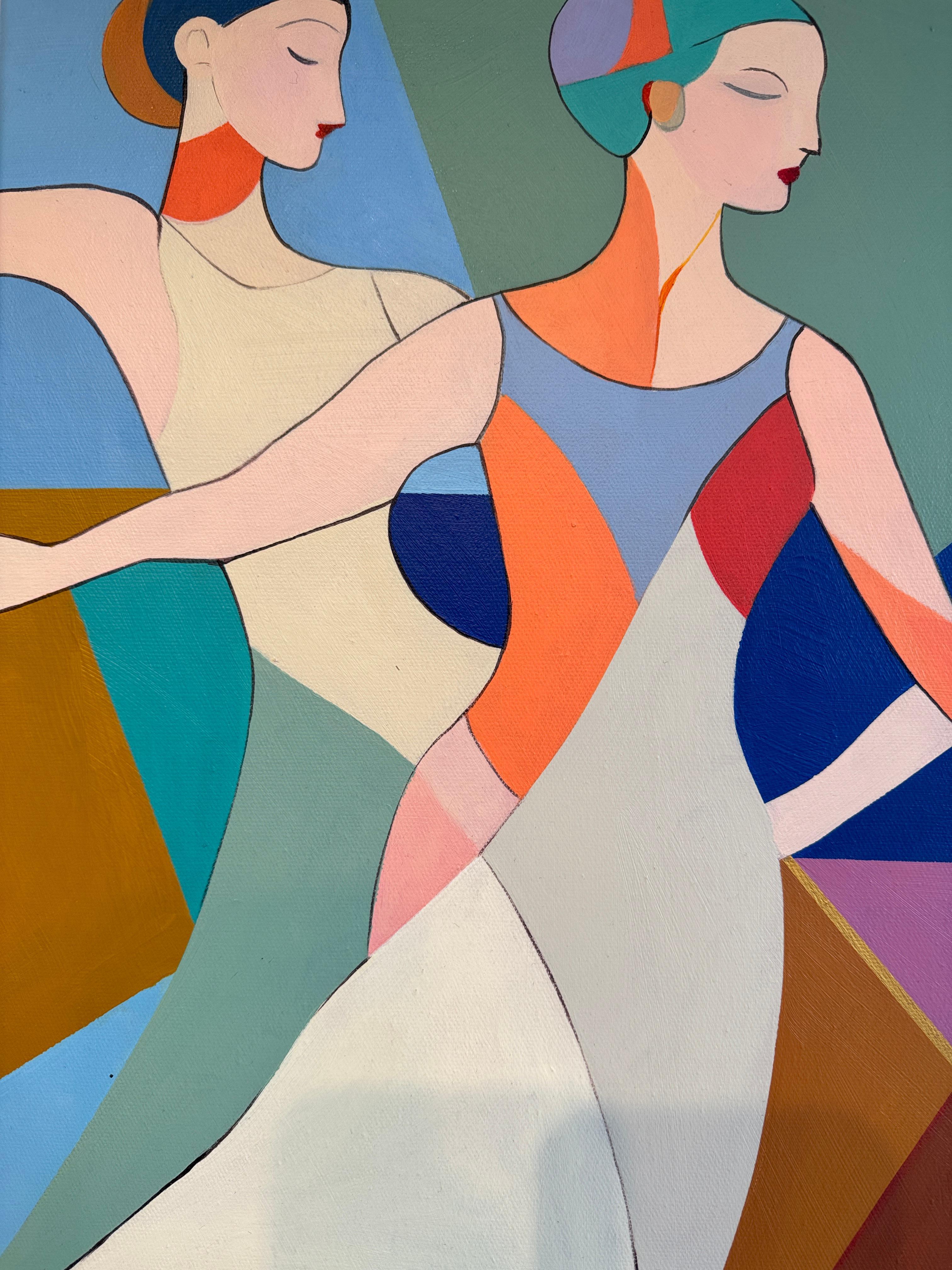 Pasos hacia la sinfonía -Barbara Schaumann - Pintura Abstracta Contemporánea de Danza en venta 5