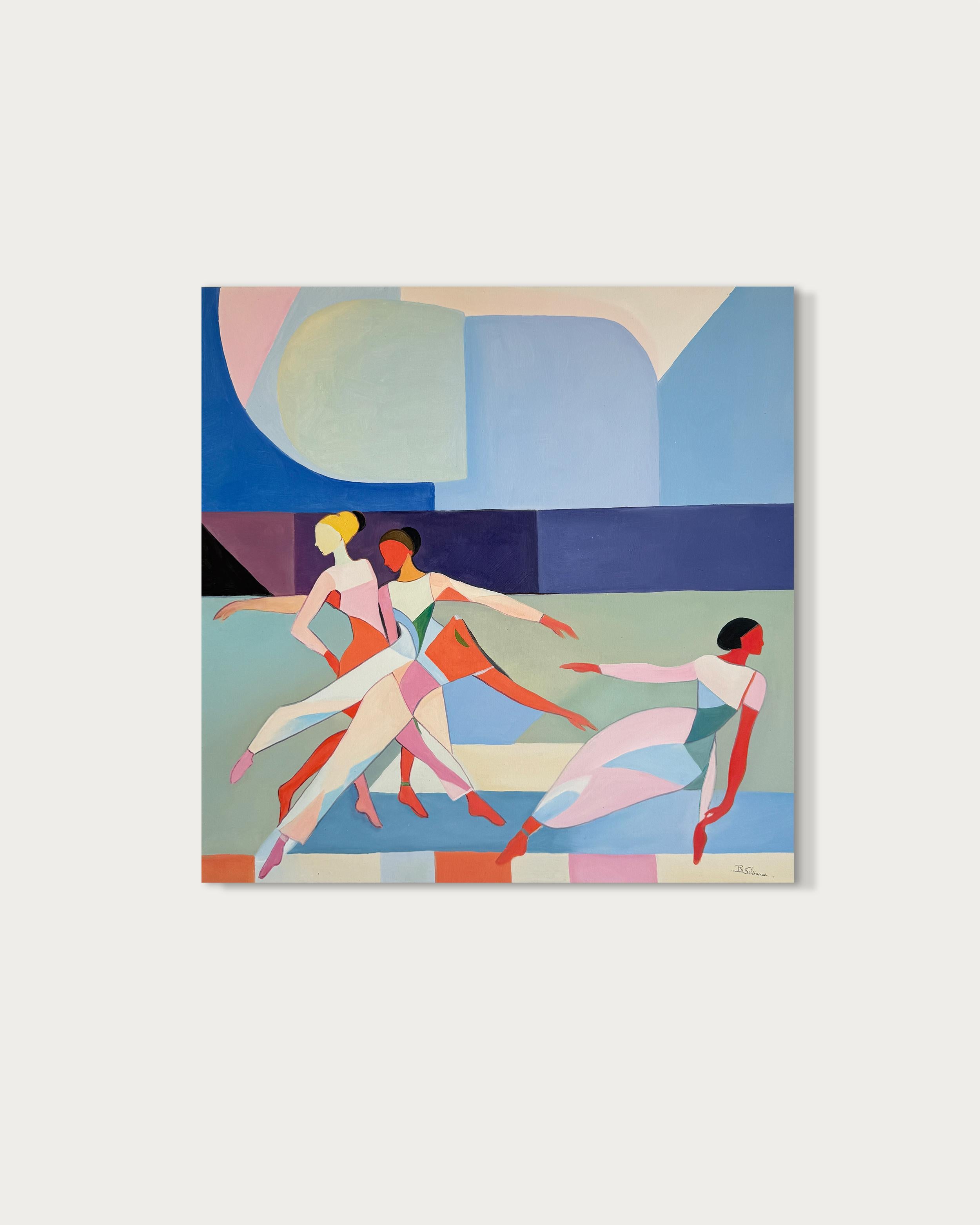 Schritte zu deinem Herzen  - B.Schaumann - Zeitgenössische Tänzer Malerei – Painting von Barbara Schaumann