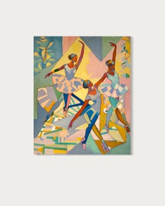 Stillness within movement B. Schaumann - Contemporary Abstract Dancers Painting