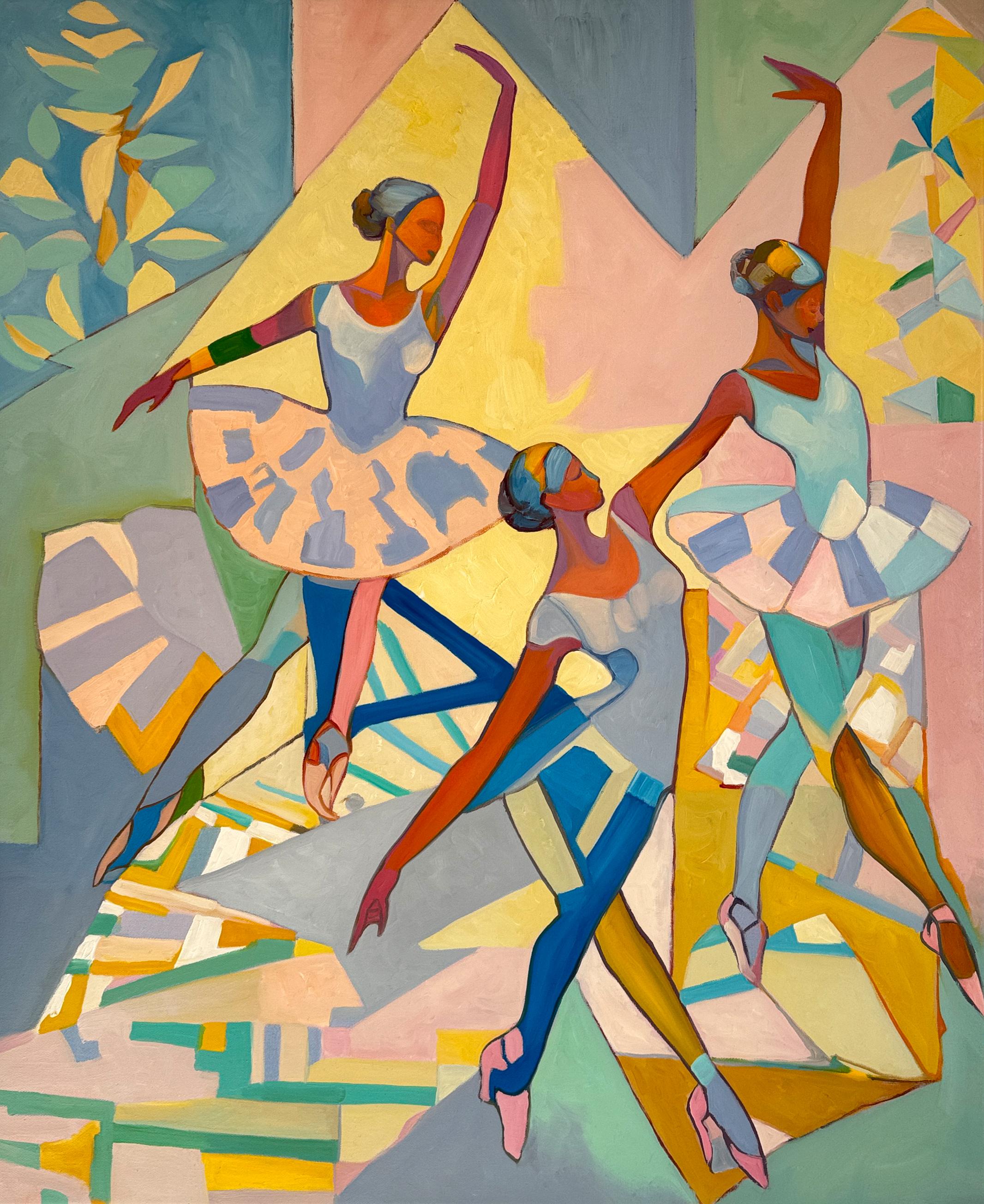 L'immobilité dans le mouvement I. A. B. - Peinture contemporaine de danseurs abstraits
