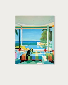 Sun warmed skin, distant waves - B.Schaumann Contemporary architectural Painting