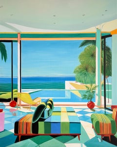 Sun warmed skin, distant waves - B.Schaumann Contemporary architectural Painting