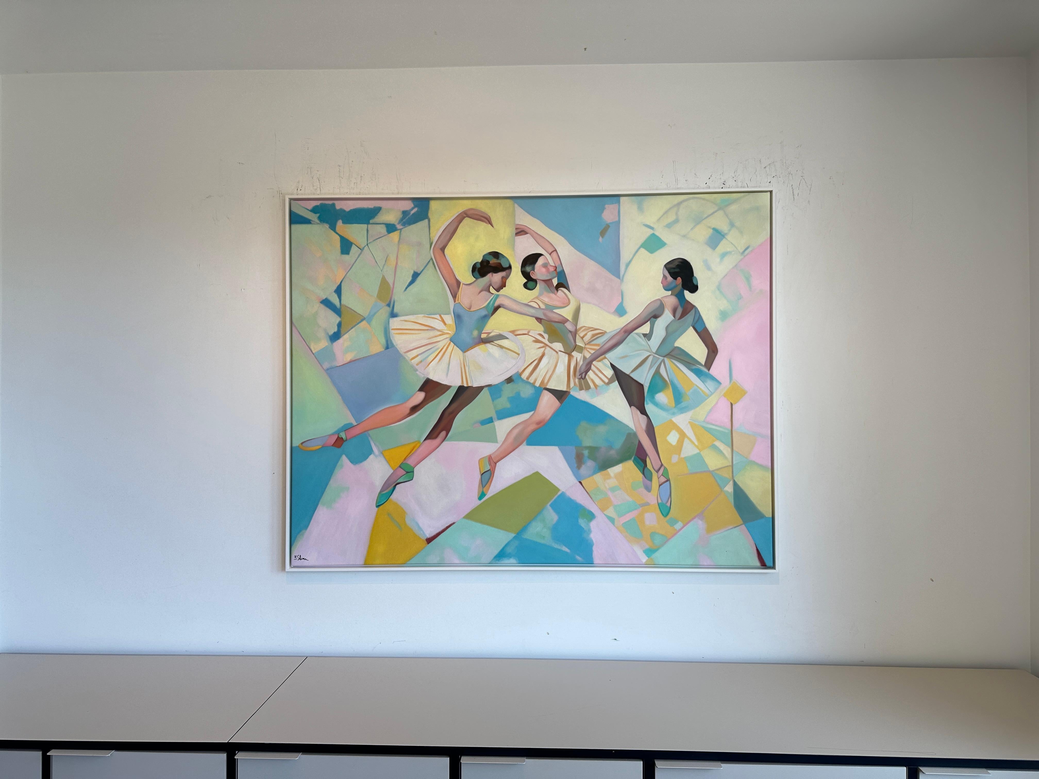 Sunlight and Swing von B. Schaumann - Contemporary Abstract Dancers Malerei 5