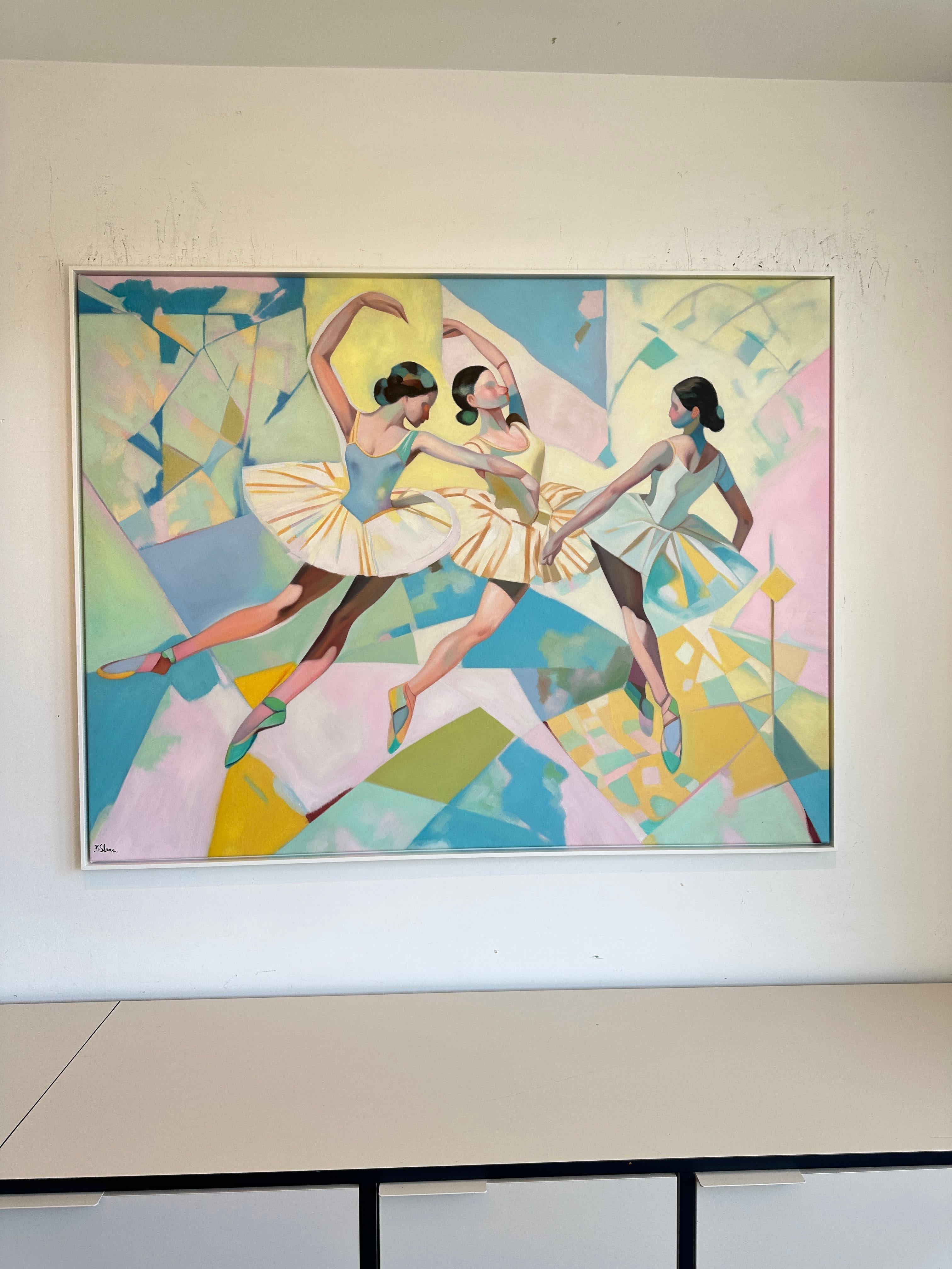 Sunlight and Swing von B. Schaumann - Contemporary Abstract Dancers Malerei 6
