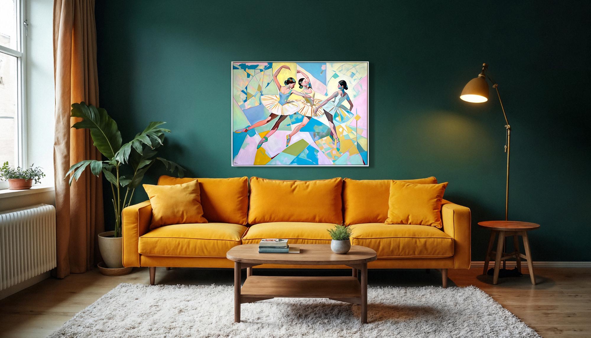 Sunlight and Swing von B. Schaumann - Contemporary Abstract Dancers Malerei 7