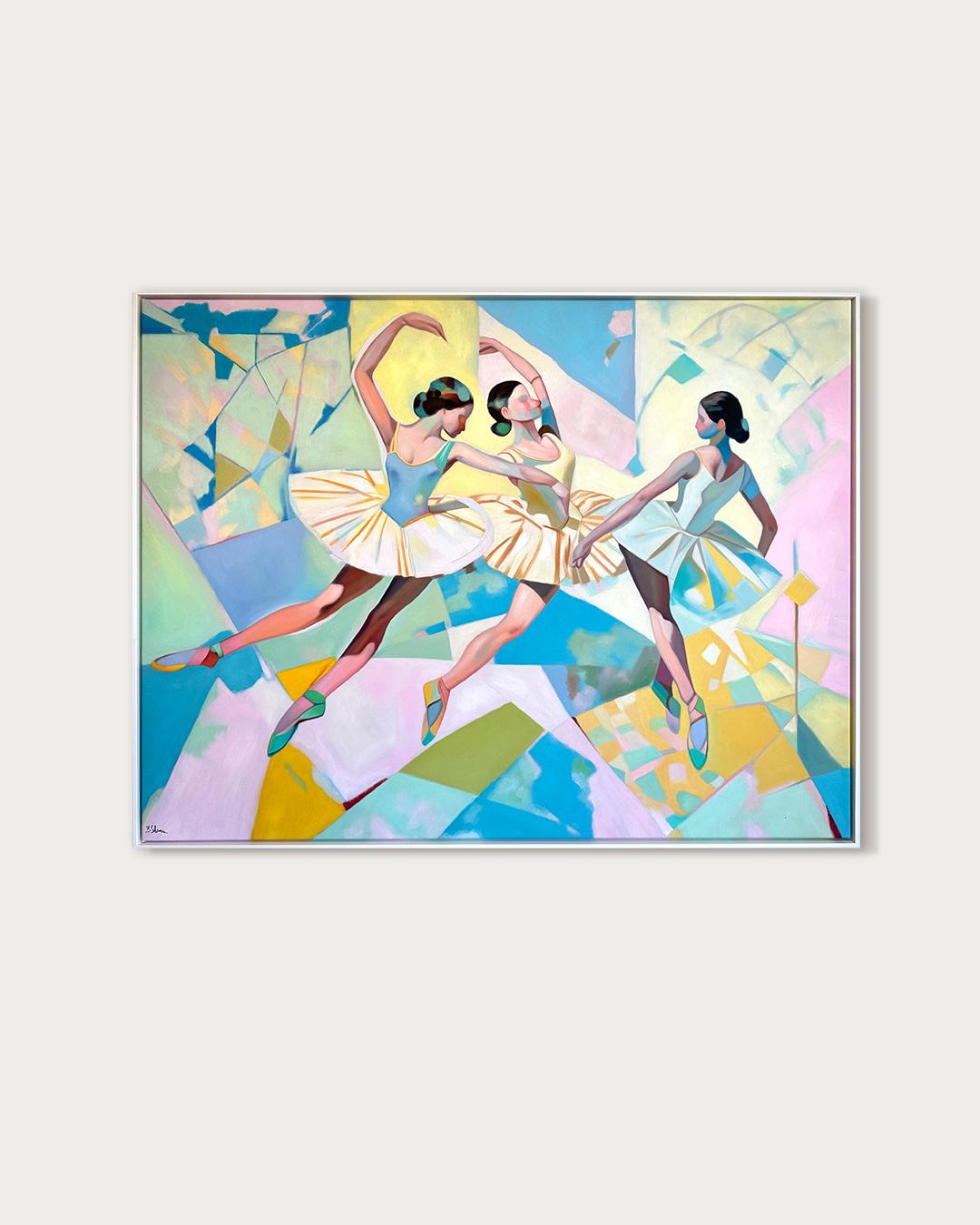 Sunlight and Swing von B. Schaumann - Contemporary Abstract Dancers Malerei – Painting von Barbara Schaumann