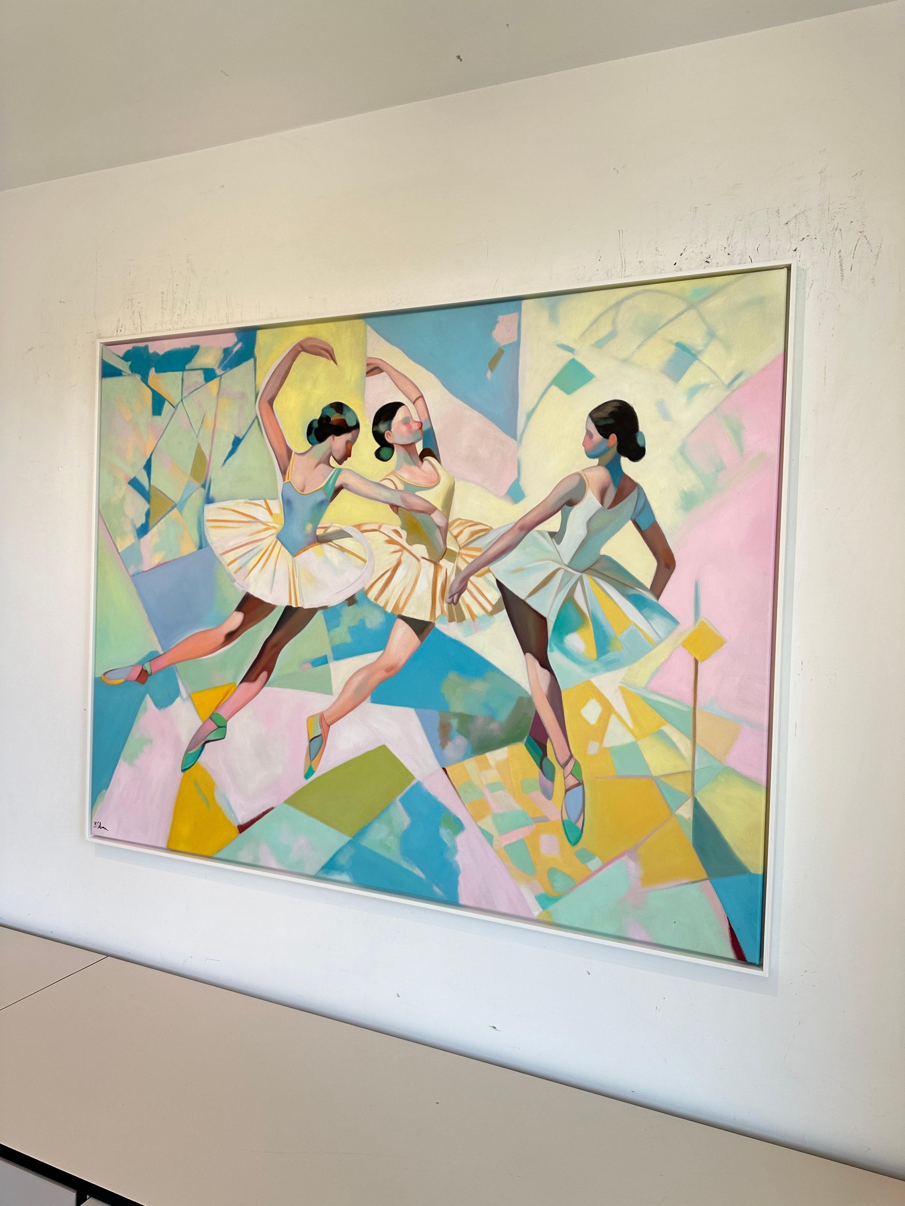 Sunlight and Swing von B. Schaumann - Contemporary Abstract Dancers Malerei 1