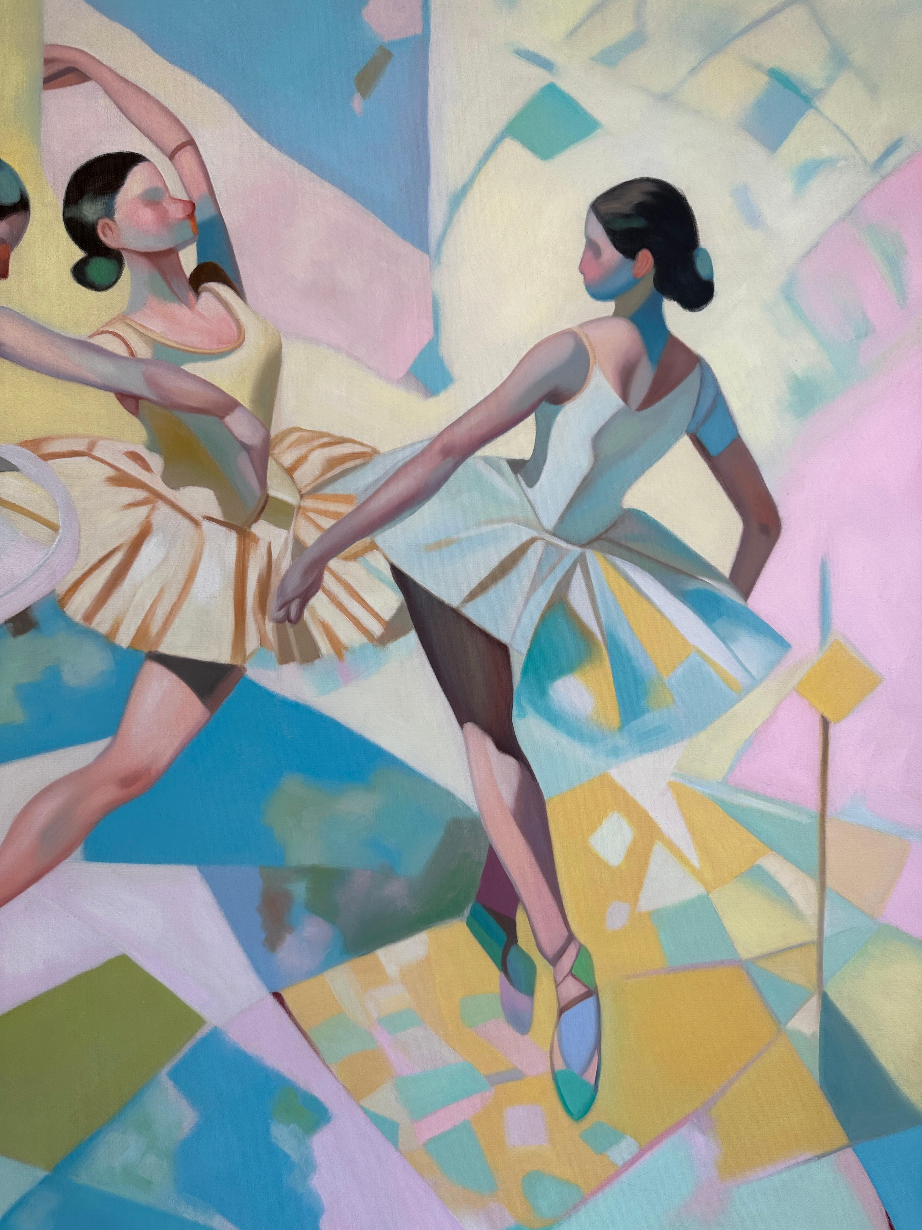 Sunlight and Swing von B. Schaumann - Contemporary Abstract Dancers Malerei 2