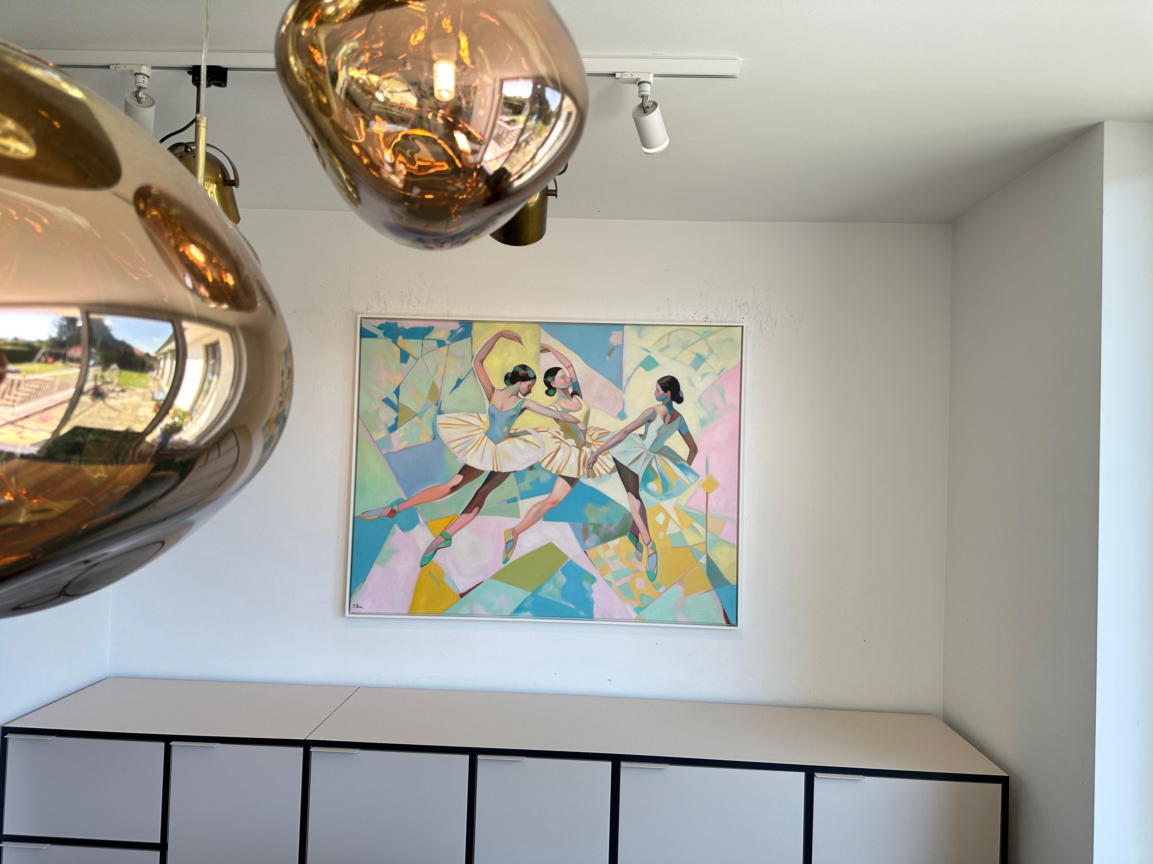 Sunlight and Swing von B. Schaumann - Contemporary Abstract Dancers Malerei 3