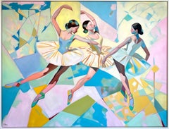 Luce solare e swing di B. Schaumann - Pittura astratta contemporanea con ballerini