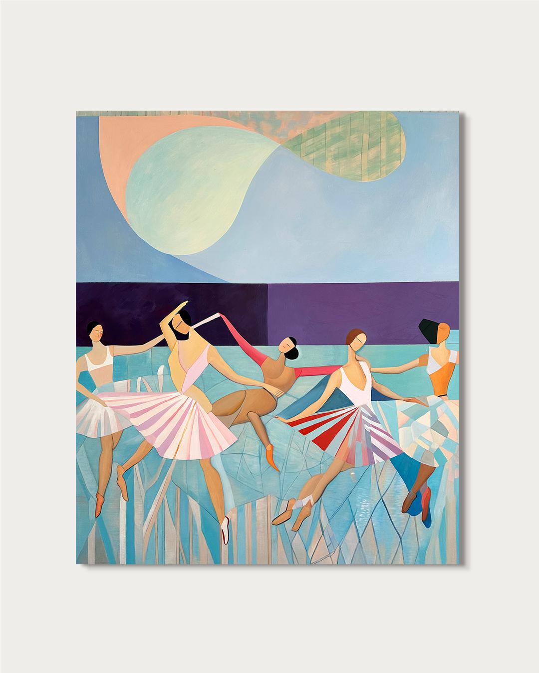 Sinfonia del Movimento Barbara Schaumann - Danzatori astratti contemporanei Pittura 1