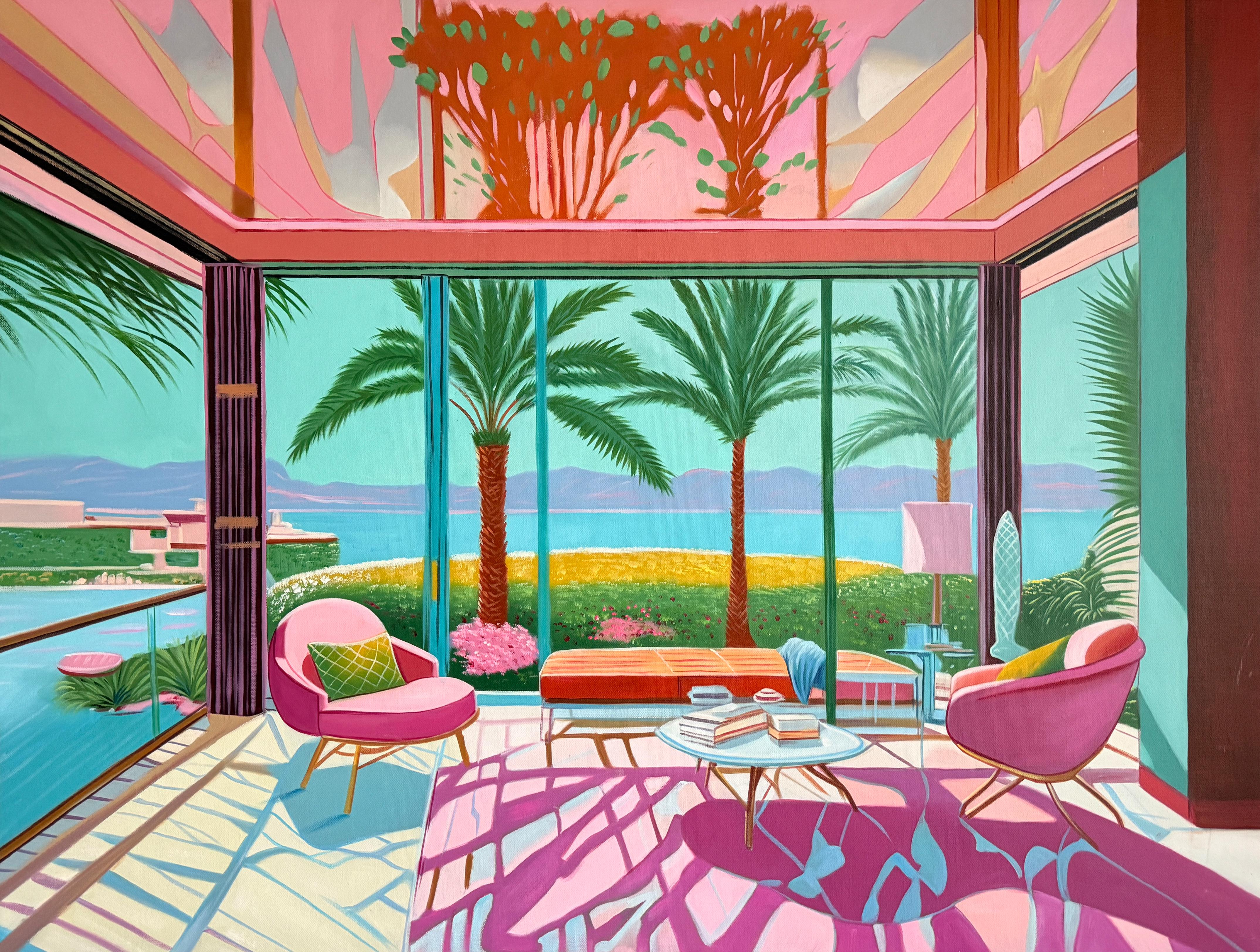 Barbara Schaumann Abstract Painting - Tending the light between us - B.Schaumann Contemporary architectural Painting