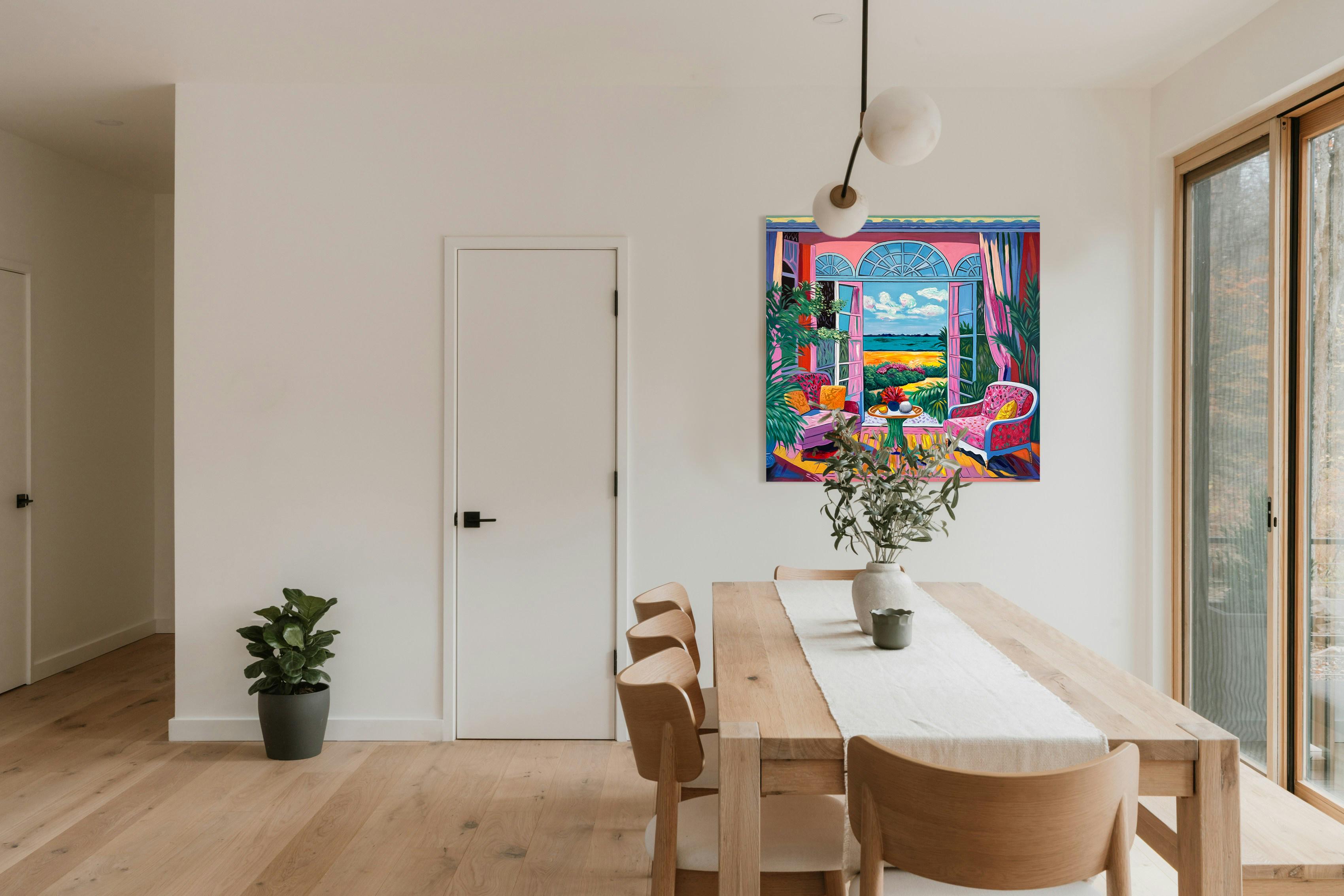 The air between us moved like - B.Schaumann Contemporary architectural Painting im Angebot 7