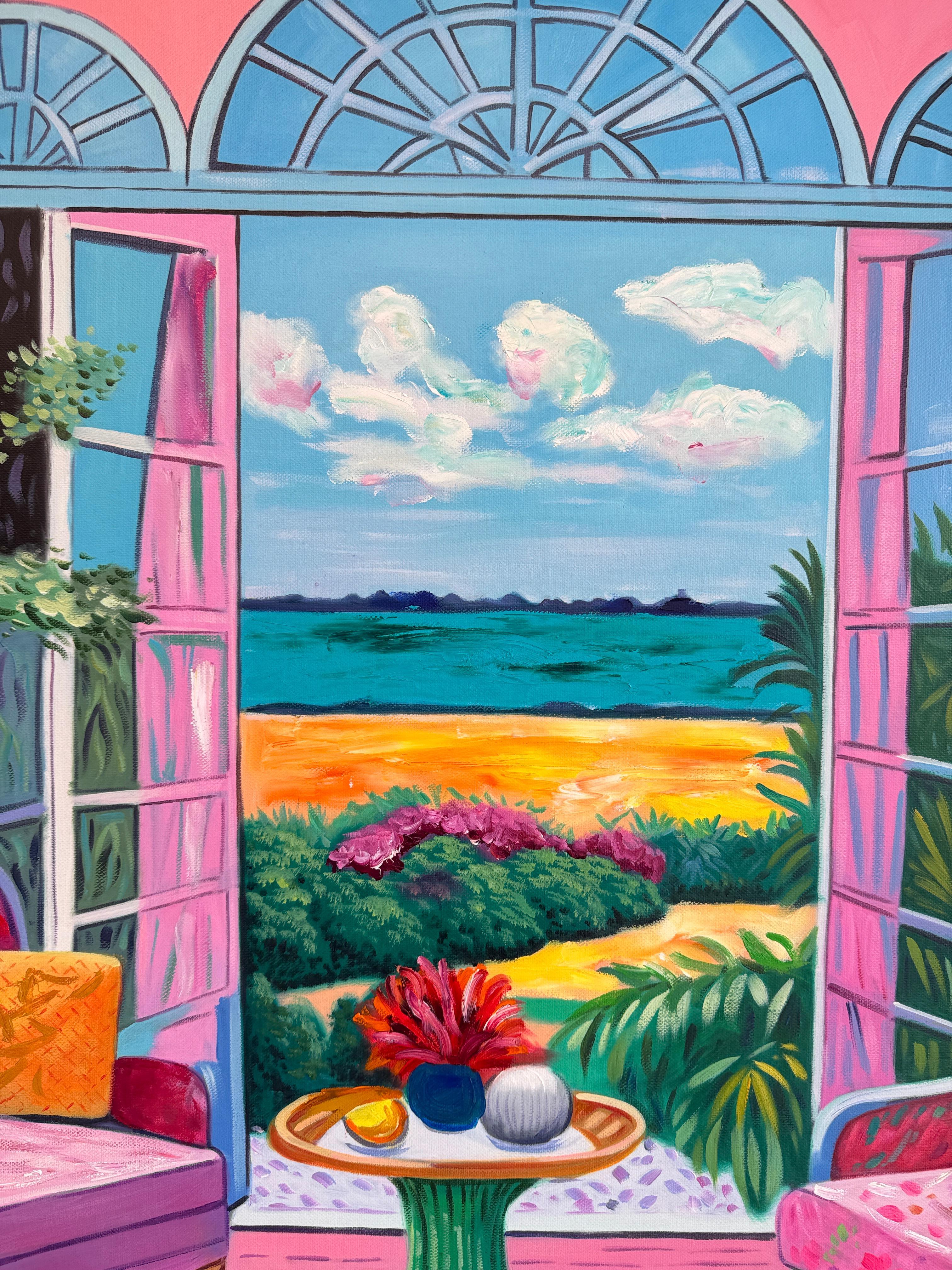 The air between us moved like - B.Schaumann Contemporary architectural Painting im Angebot 8