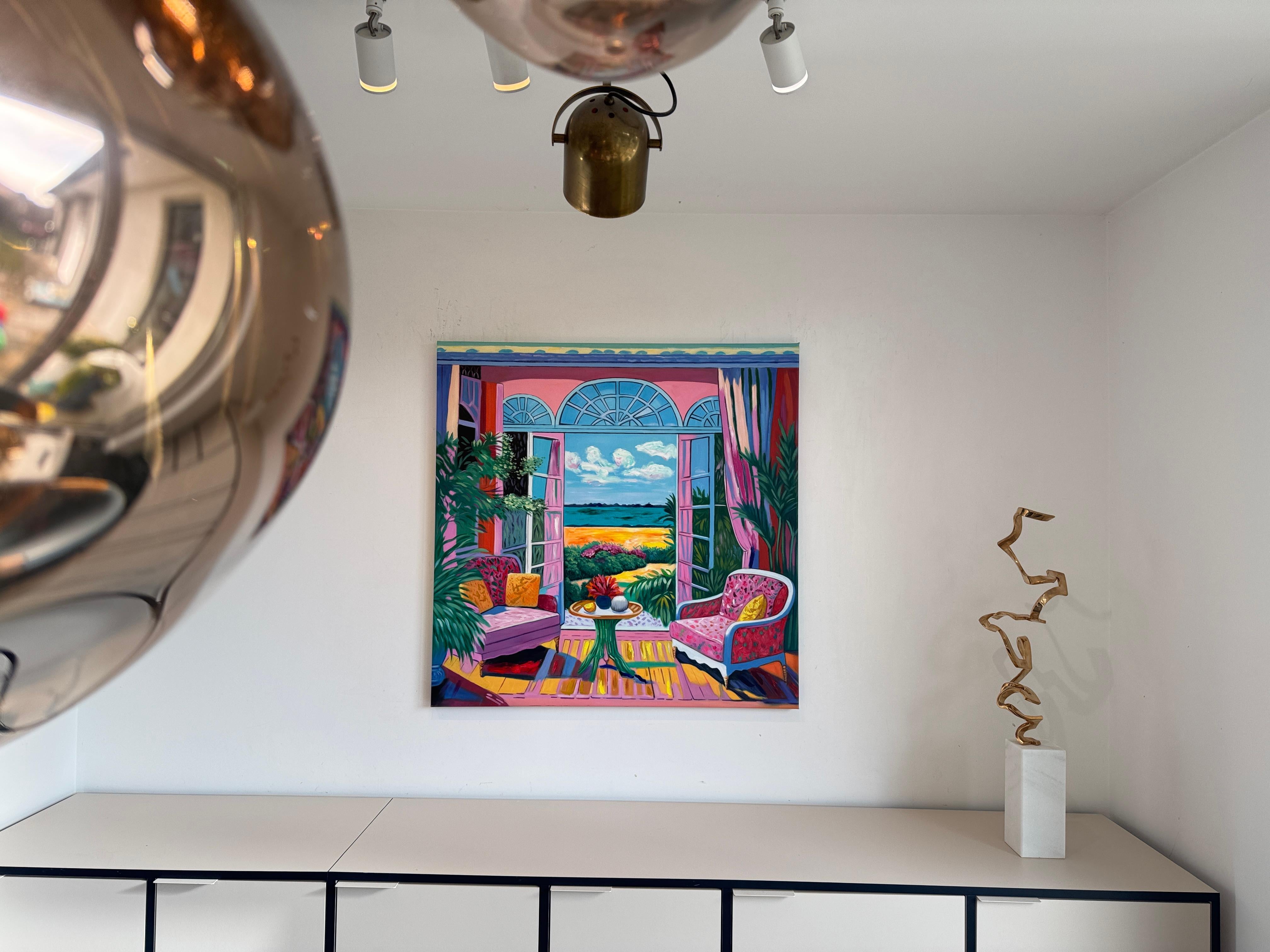 The air between us moved like - B.Schaumann Contemporary architectural Painting im Angebot 9