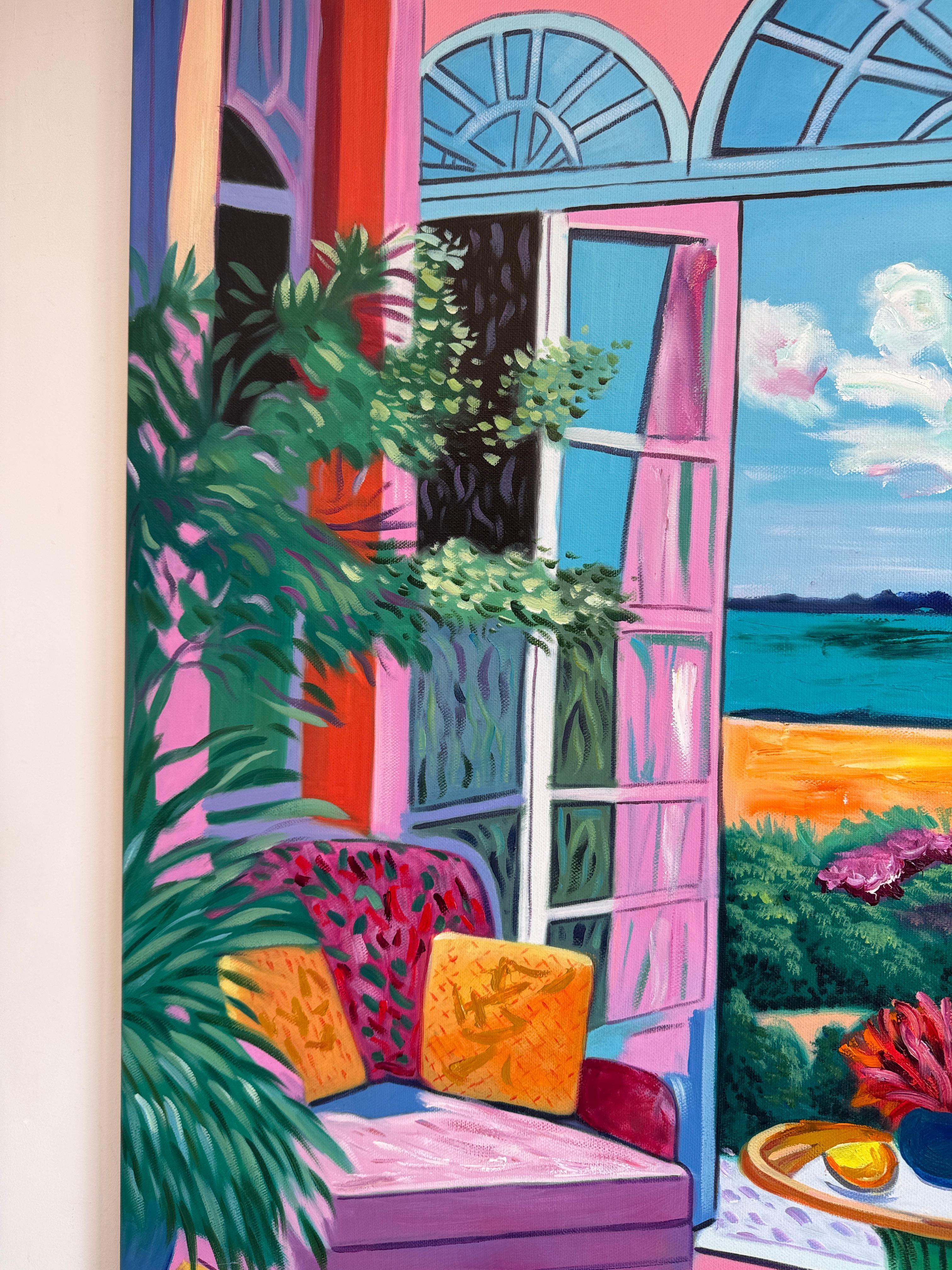 The air between us moved like - B.Schaumann Contemporary architectural Painting im Angebot 11