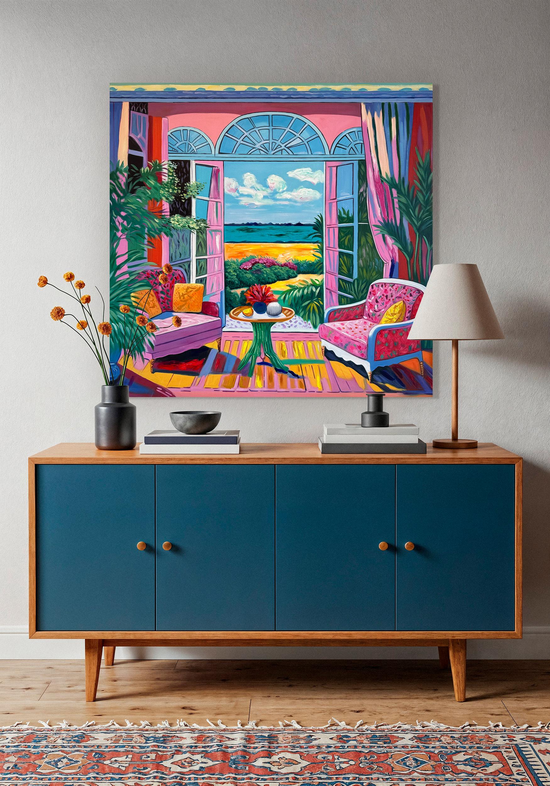 Barber Schaumann ist eine zeitgenössische Künstlerin, die für ihre lebendigen, abstrakten Interpretationen der weiblichen Form bekannt ist. In ihren Werken kombiniert sie kräftige Farben mit modernen, geometrischen Formen und vermischt Elemente des