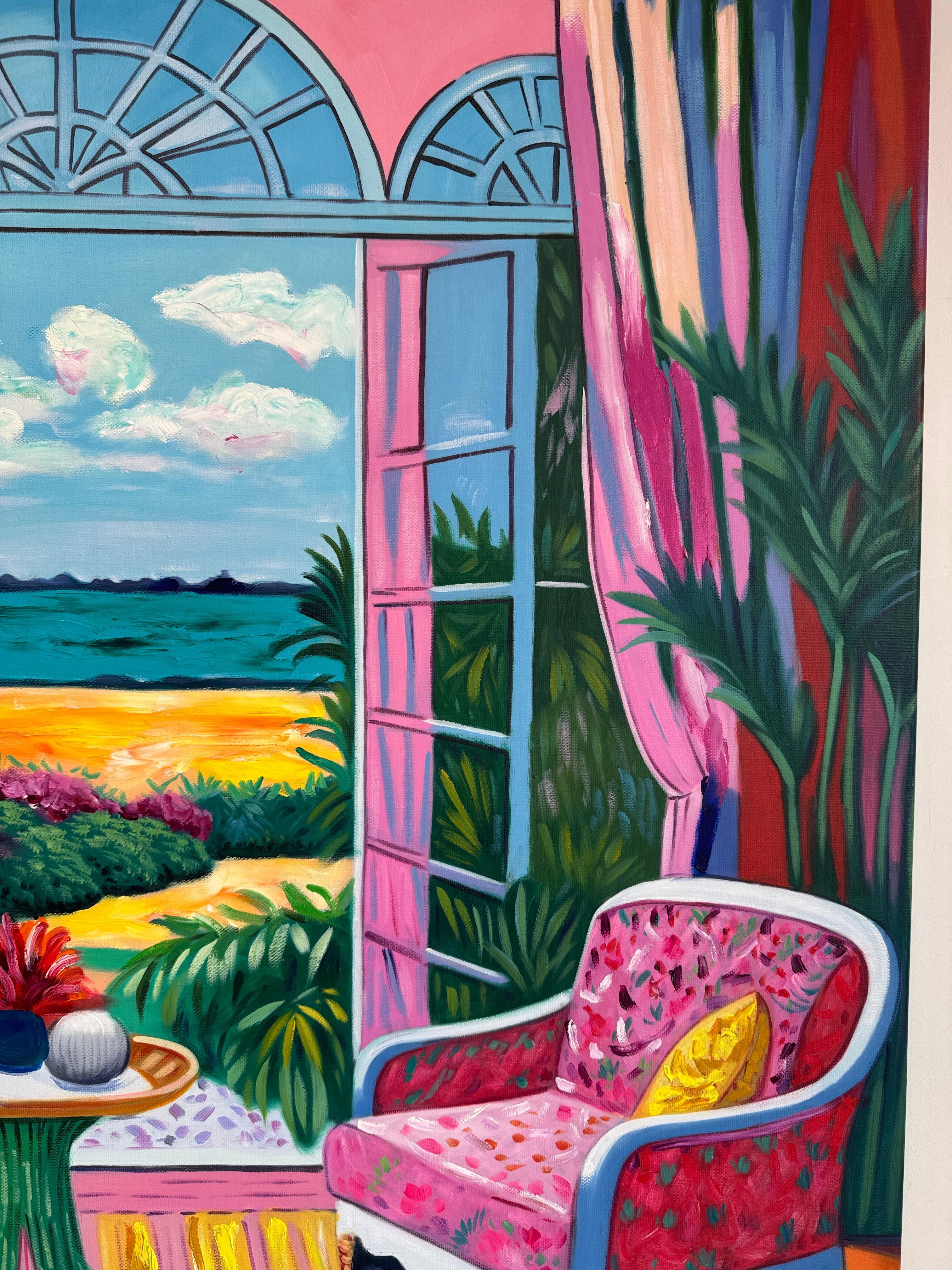 The air between us moved like - B.Schaumann Contemporary architectural Painting im Angebot 1