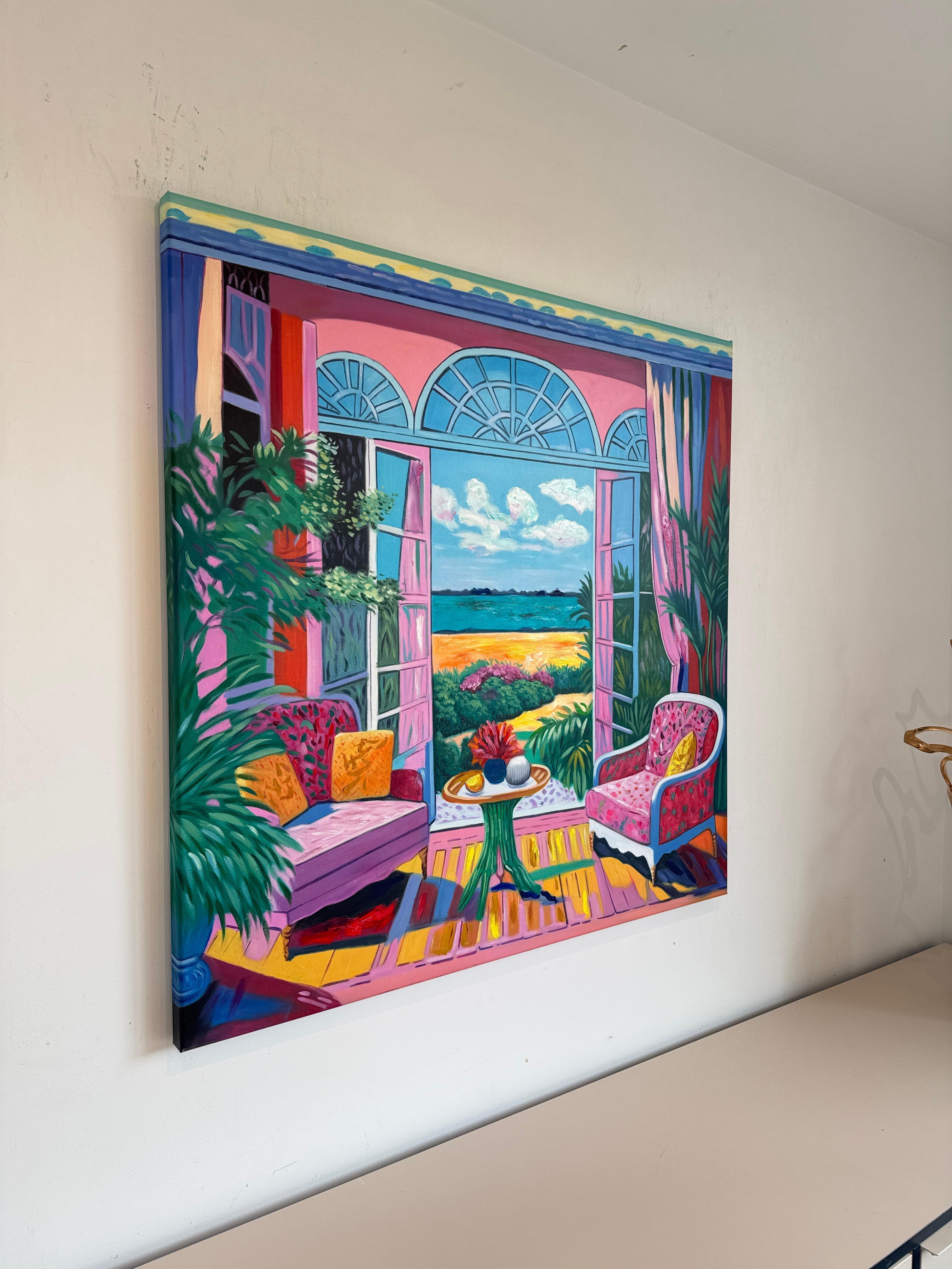 The air between us moved like - B.Schaumann Contemporary architectural Painting im Angebot 4