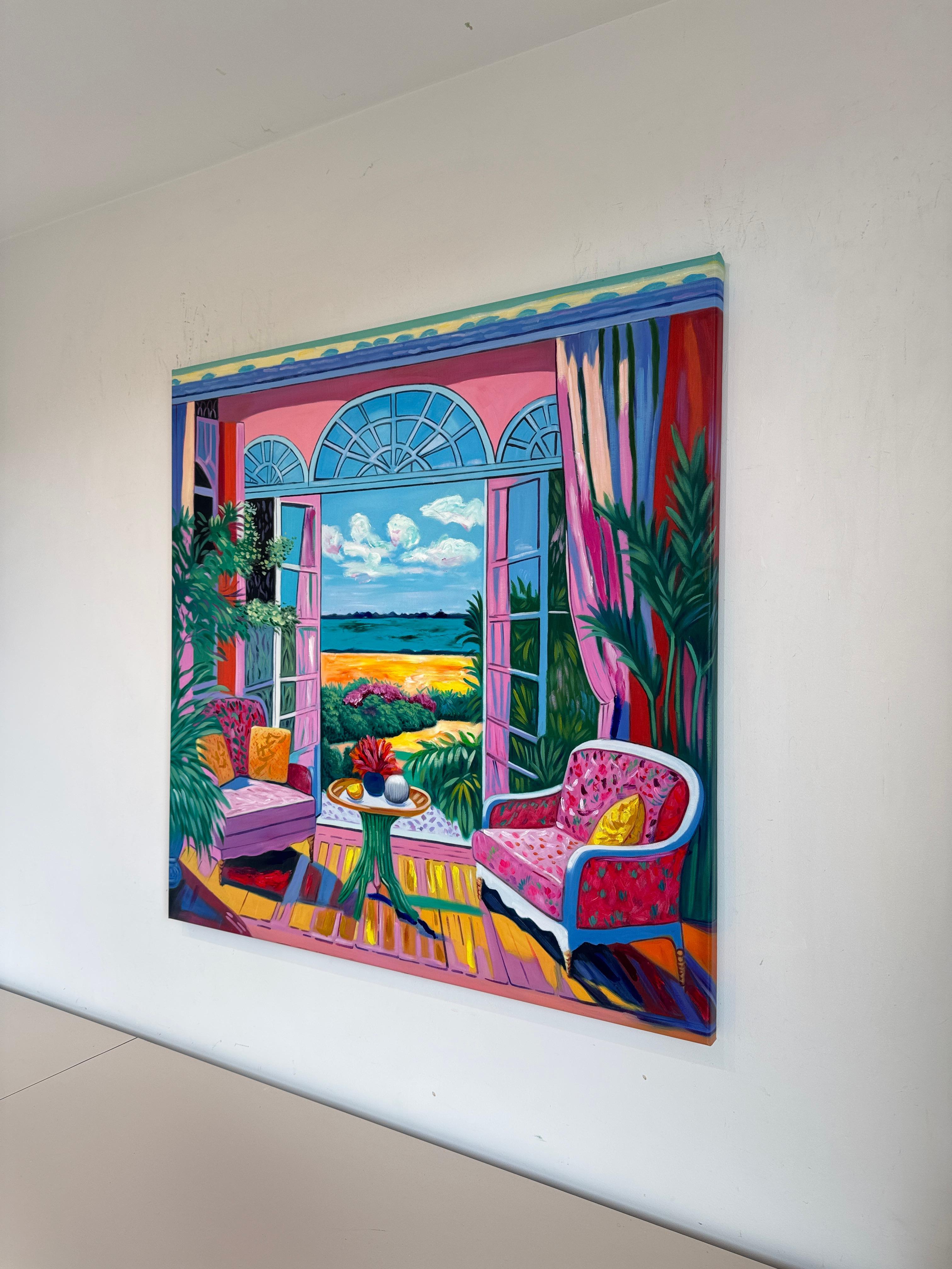 The air between us moved like - B.Schaumann Contemporary architectural Painting im Angebot 6