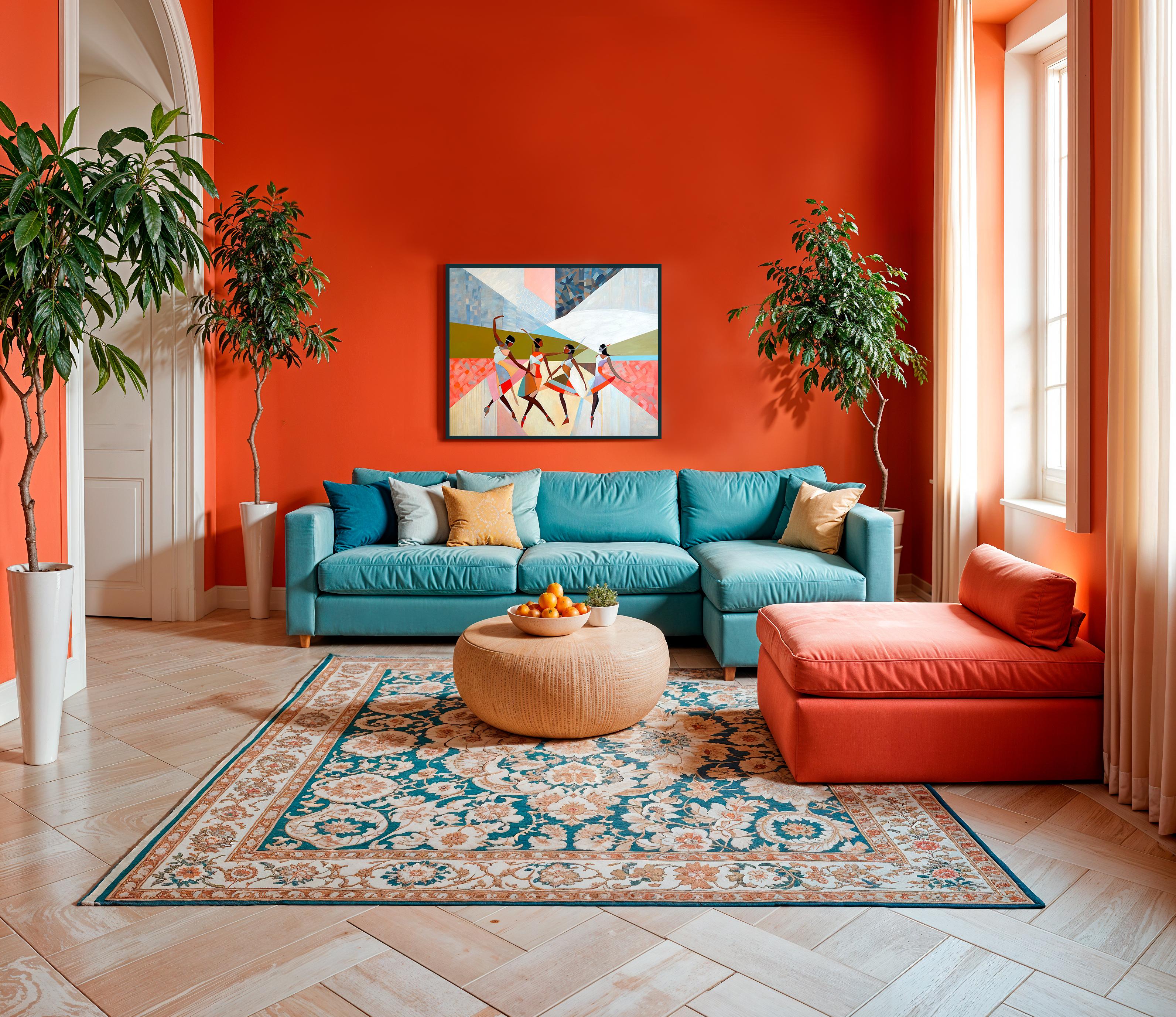 The dance of Friendship de B. Schaumann - Peinture contemporaine de danseurs abstraits - Contemporain Painting par Barbara Schaumann