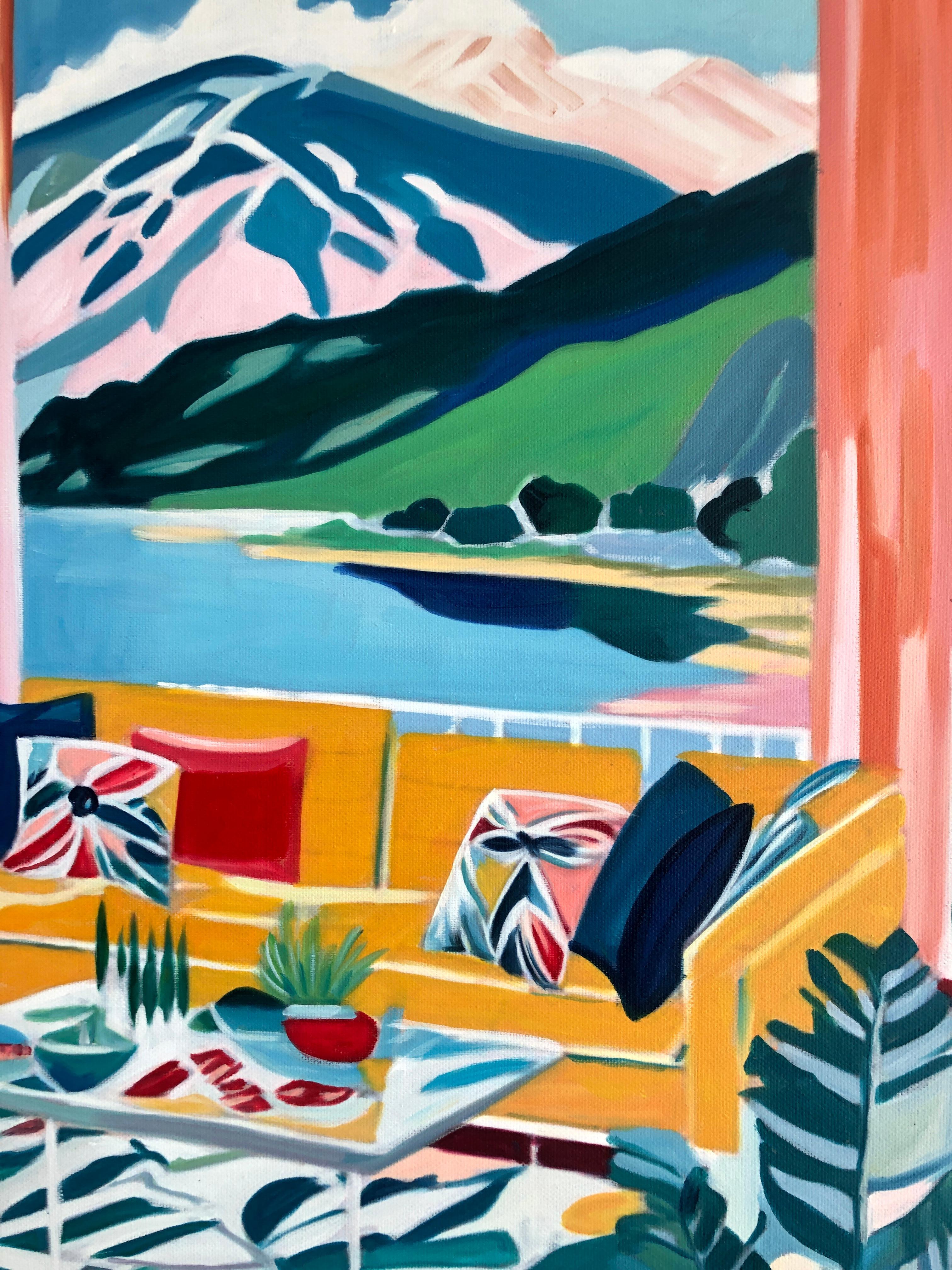 The Mountains We Dream In - B.Schaumann - Contemporary mountain Painting For Sale 8