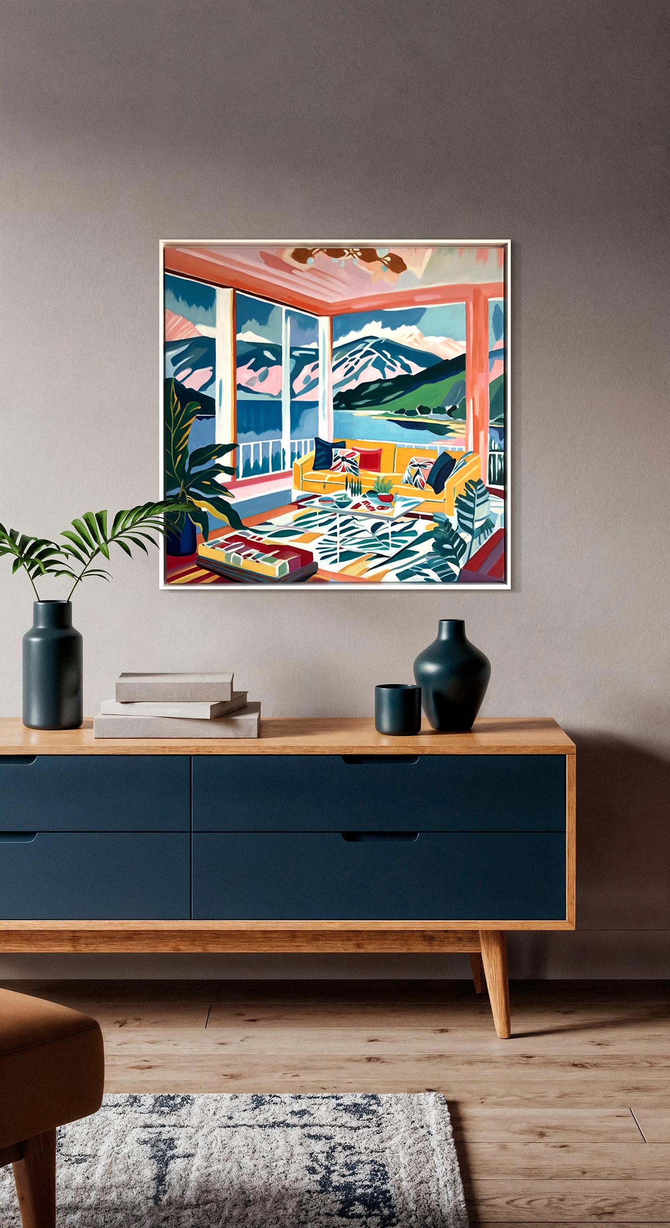 The Mountains We Dream In - B.Schaumann - Contemporary mountain Painting For Sale 12