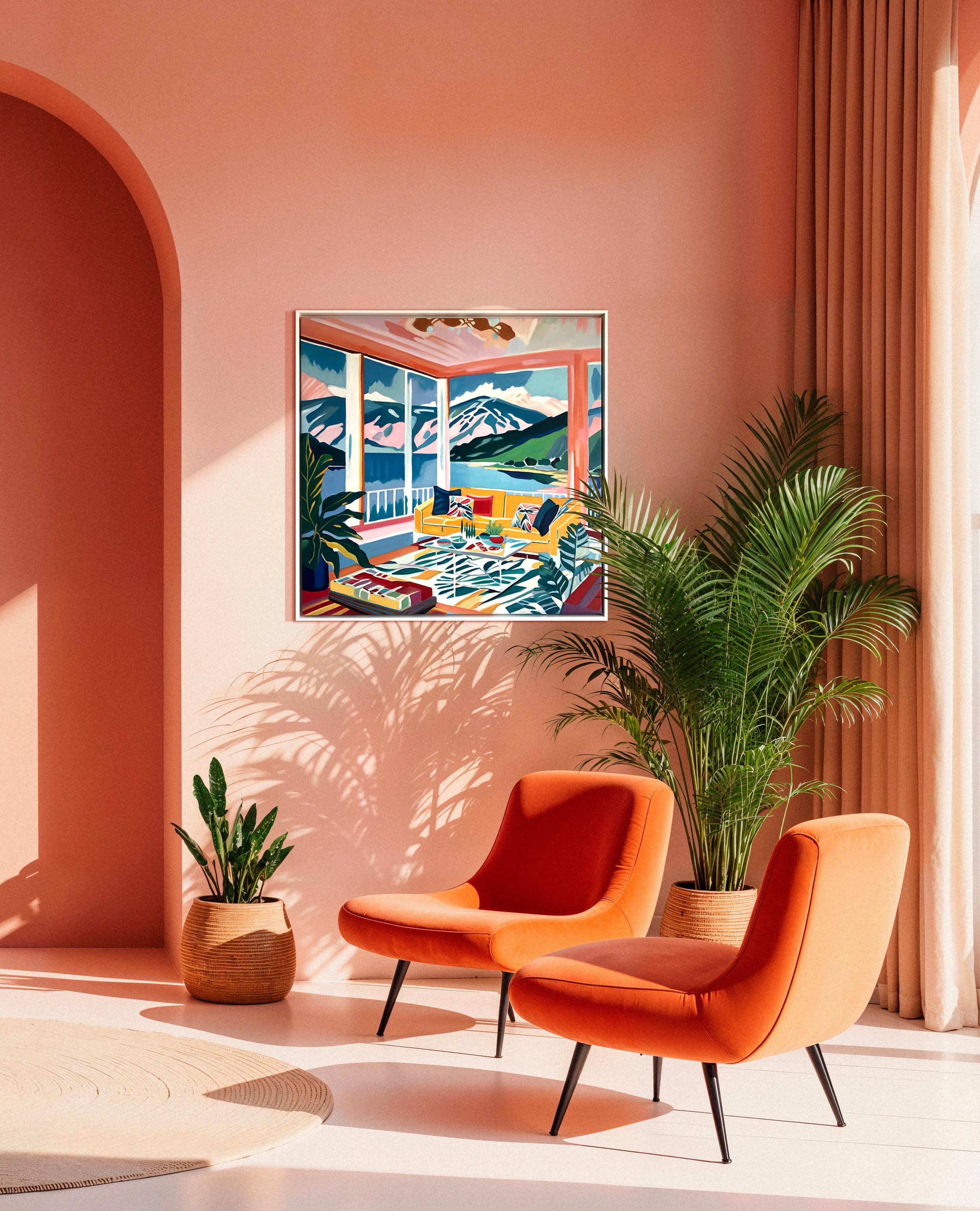 Barber Schaumann is a contemporary artist known for her vibrant, abstract interpretations of the female form. Her work combines bold colors with modern, geometric shapes, blending elements of cubism and abstraction. Schaumann's pieces celebrate the