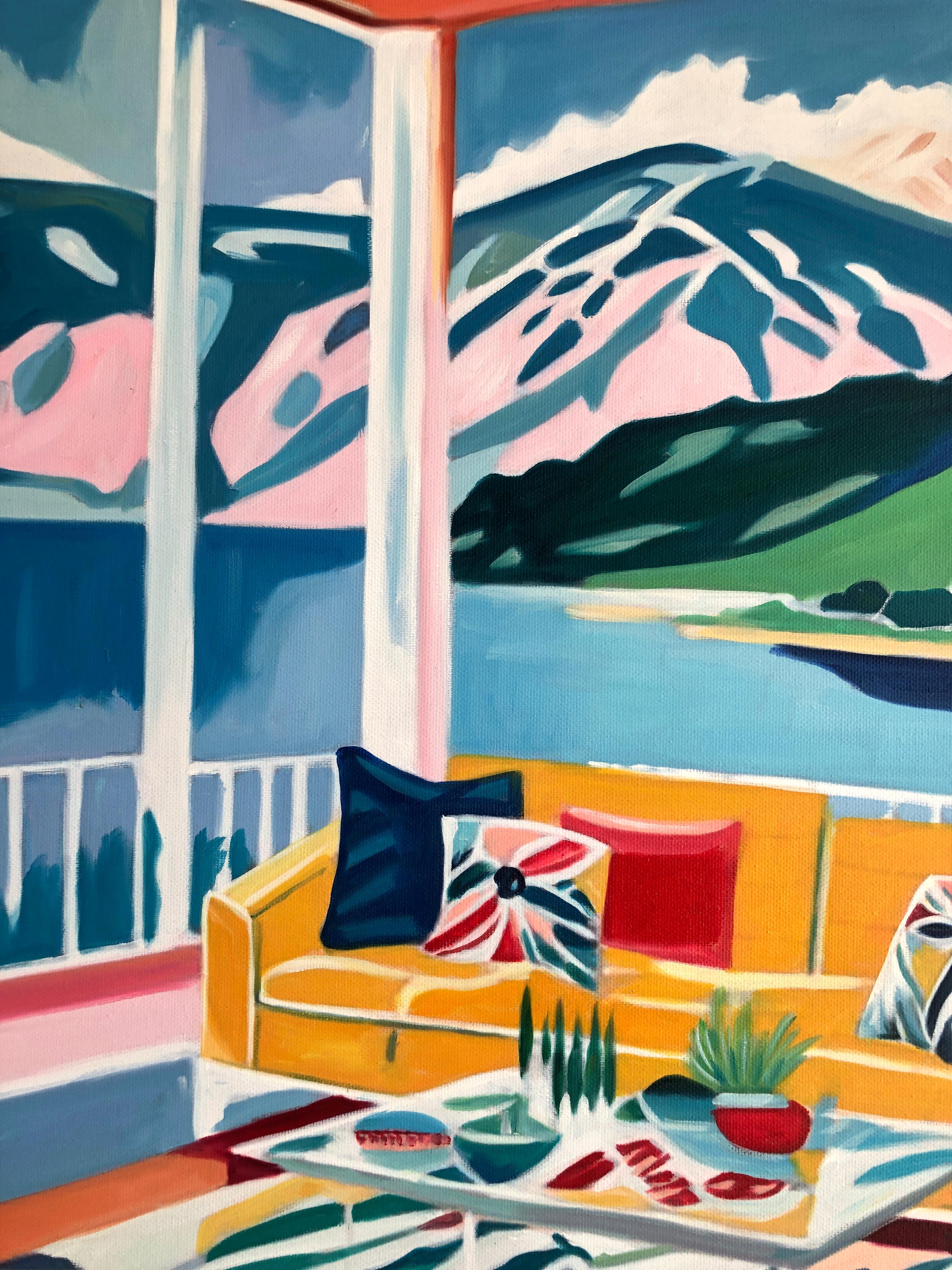The Mountains We Dream In - B.Schaumann - Contemporary mountain Painting For Sale 1