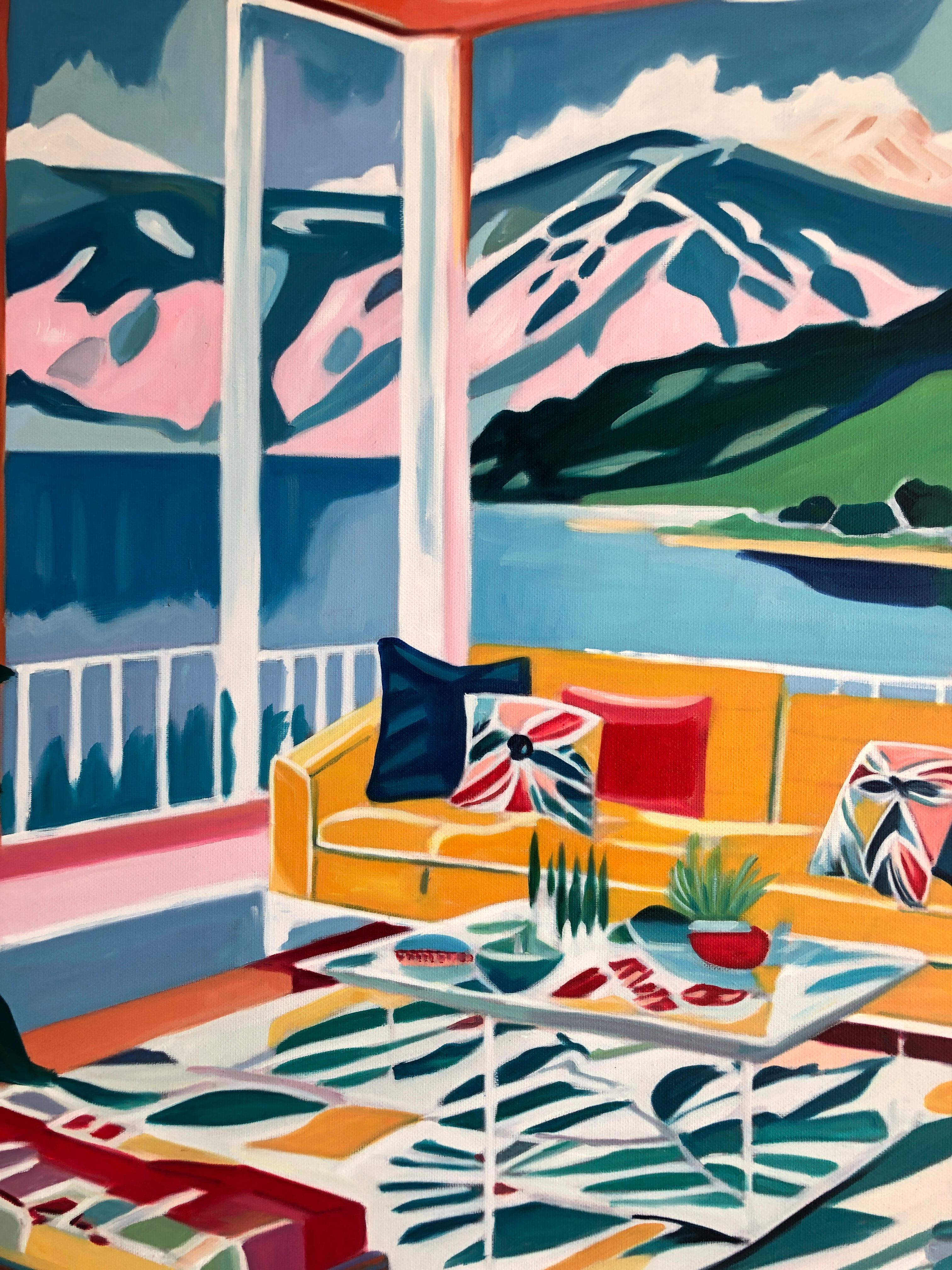 The Mountains We Dream In - B.Schaumann - Contemporary mountain Painting For Sale 4
