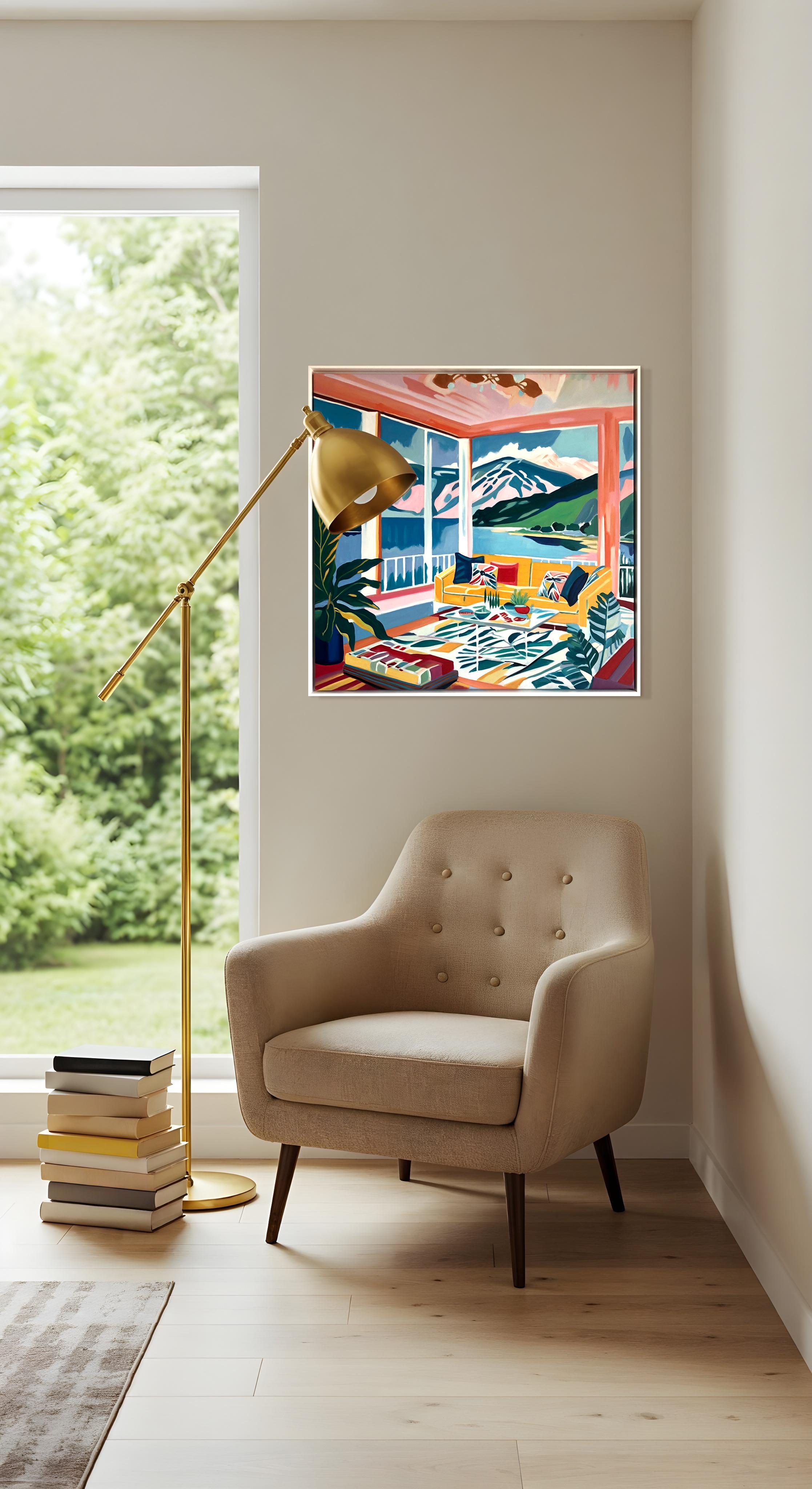 The Mountains We Dream In - B.Schaumann - Contemporary mountain Painting For Sale 6