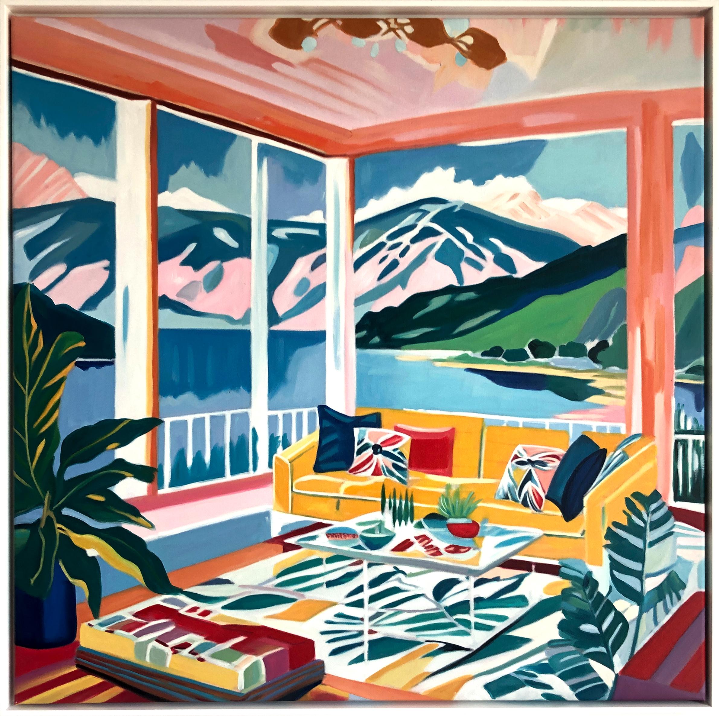 Barbara Schaumann Abstract Painting - The Mountains We Dream In - B.Schaumann - Contemporary mountain Painting
