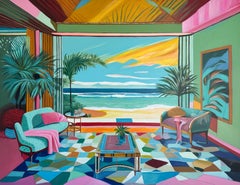The Ocean Waits Patiently - B.Schaumann Contemporary interior ocean sea Painting