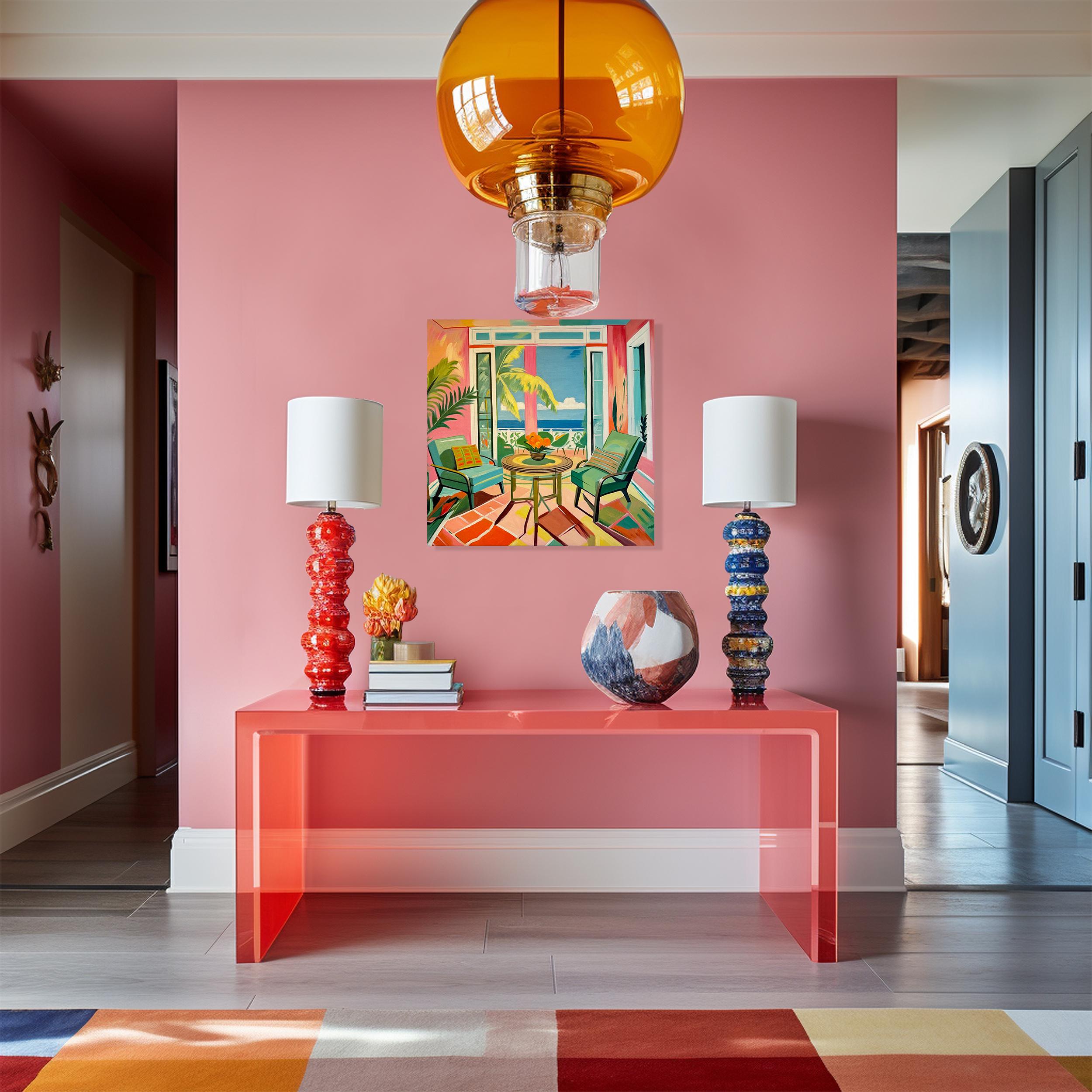 Barber Schaumann is a contemporary artist known for her vibrant, abstract interpretations of the female form. Her work combines bold colors with modern, geometric shapes, blending elements of cubism and abstraction. Schaumann's pieces celebrate the