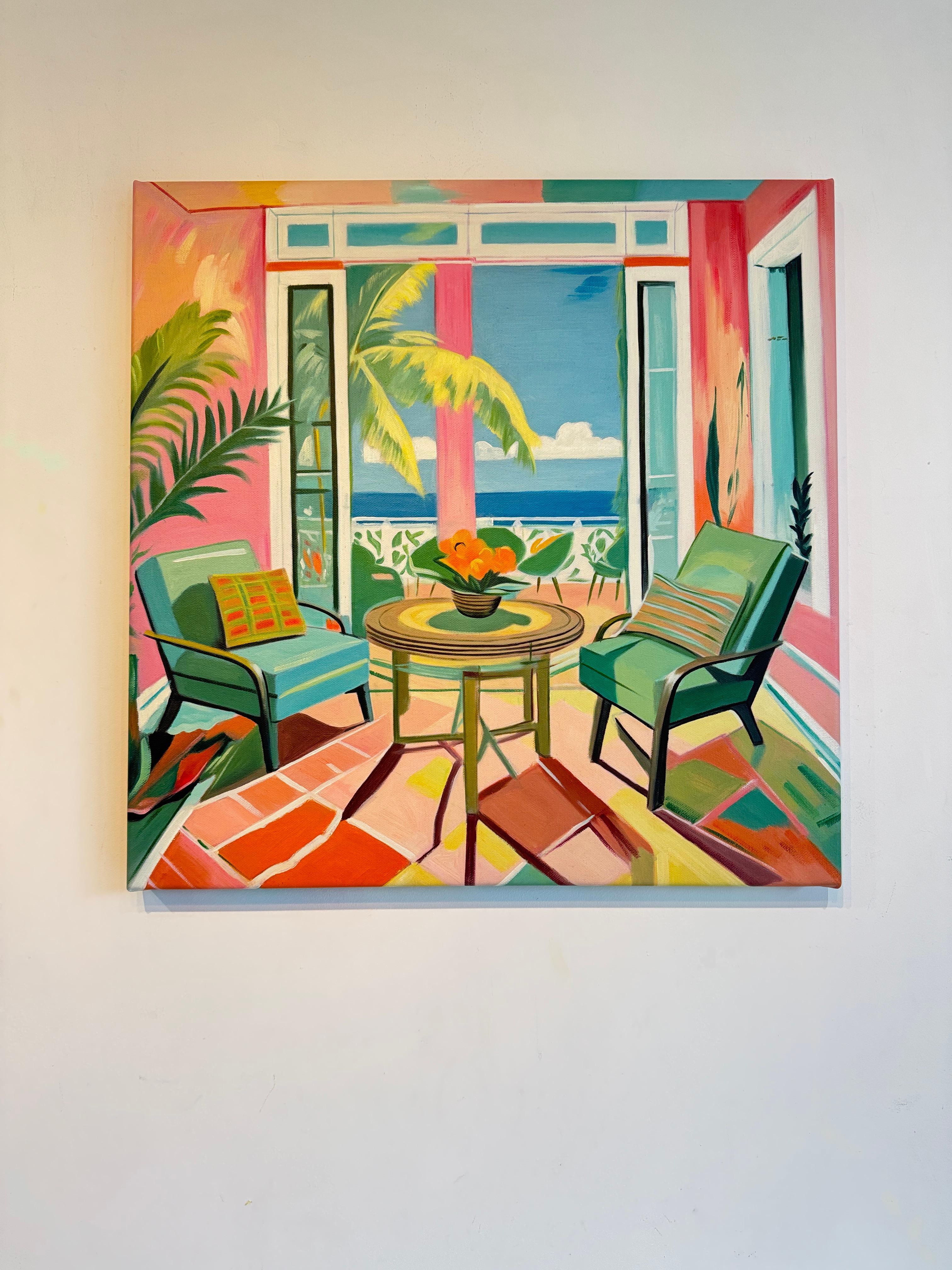 The Rhythm of Slow Days  B.Schaumann Contemporary architectural Painting im Angebot 1