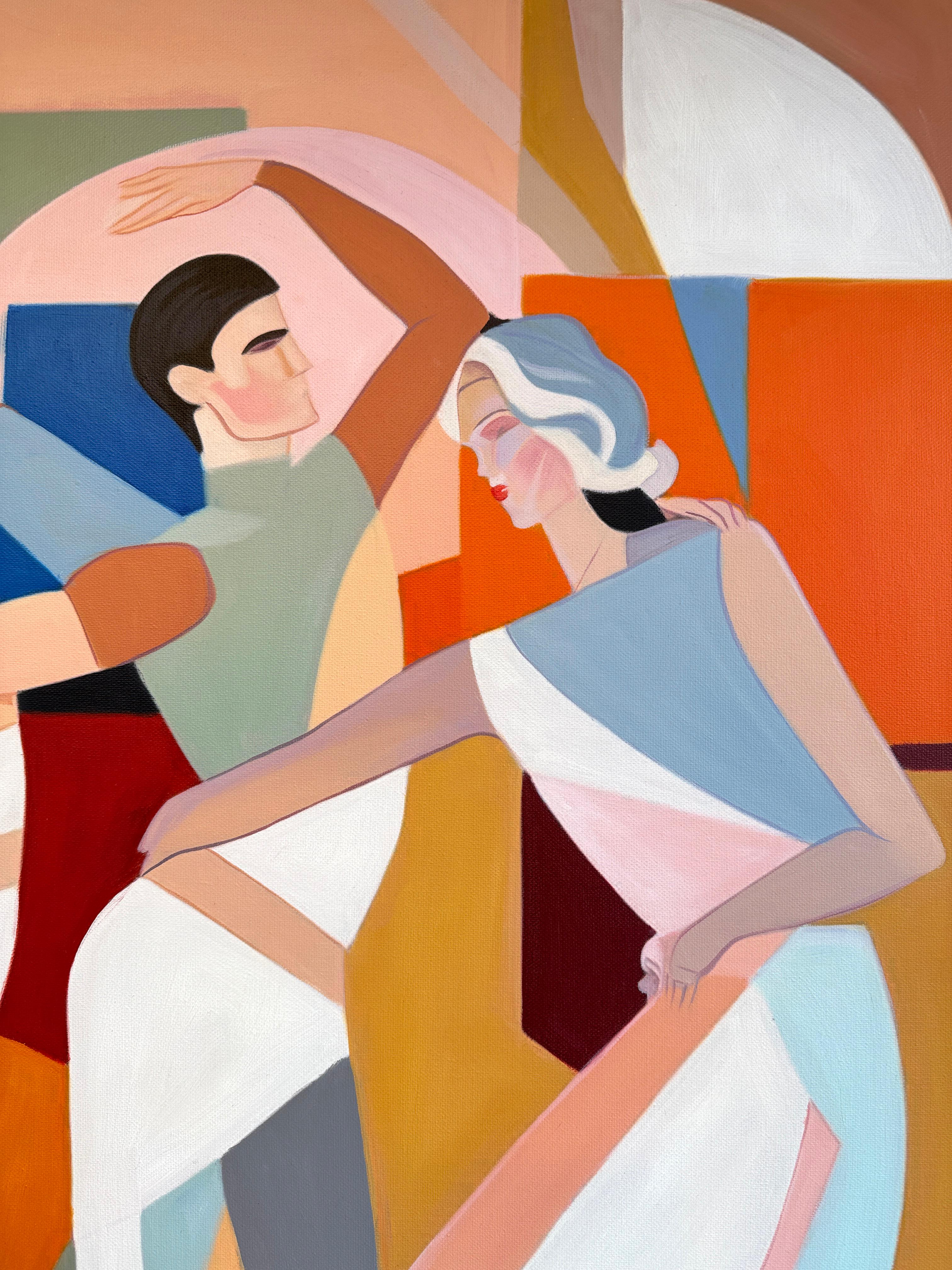 The sensation being moved by B. Schaumann - Contemporary Dancers Painting en venta 8