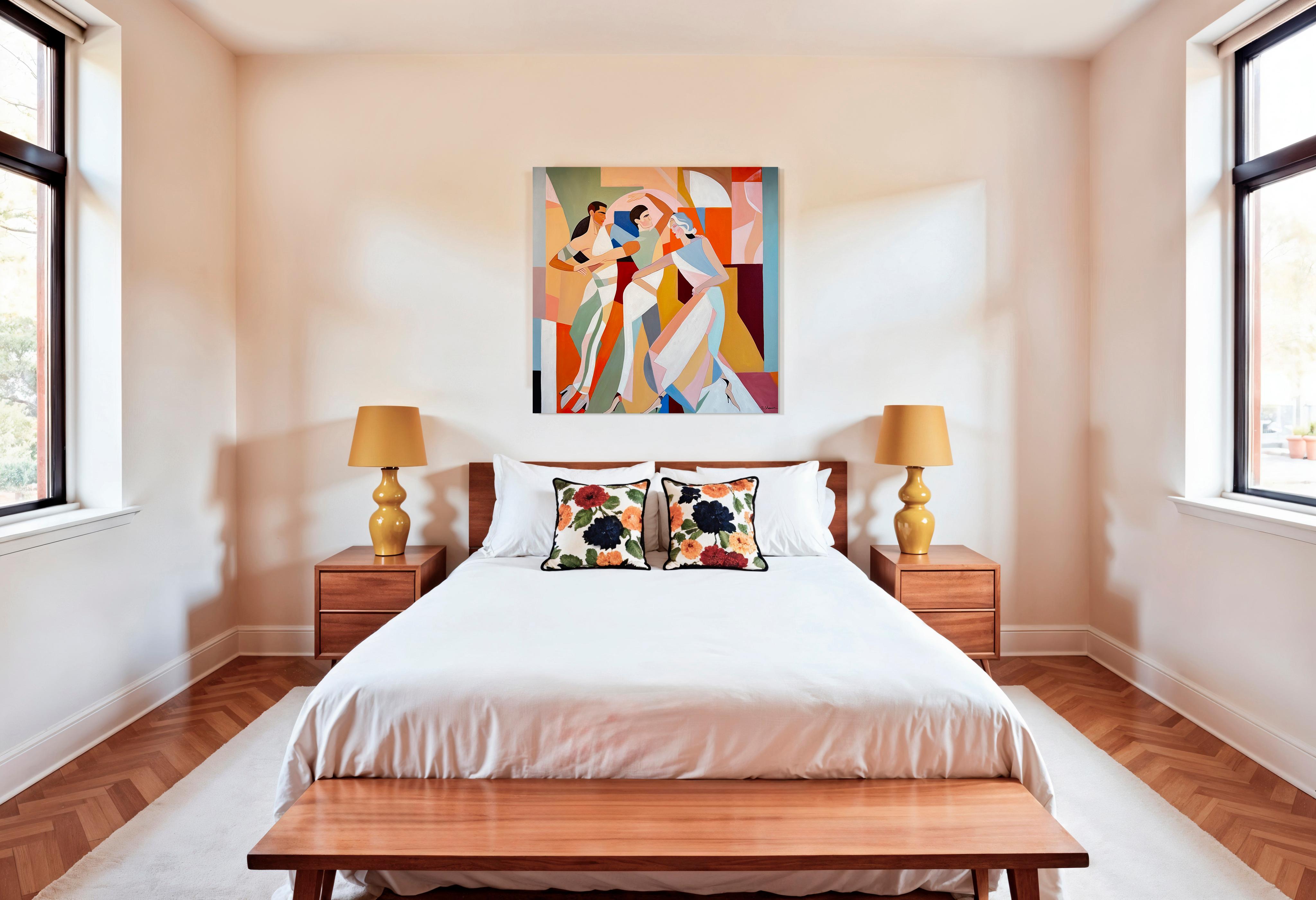 The sensation being moved by B. Schaumann - Contemporary Dancers Painting en venta 10