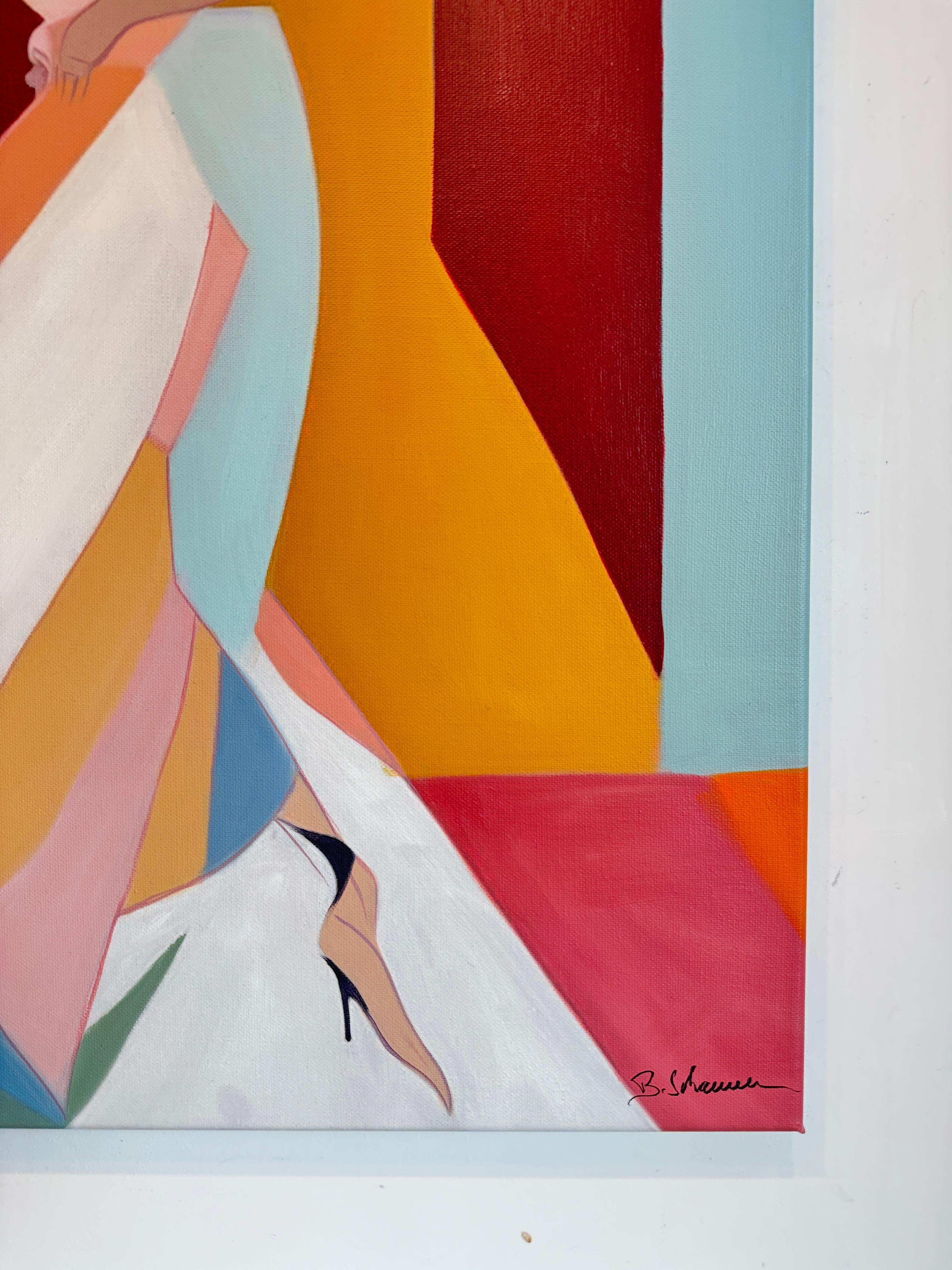 The sensation being moved by B. Schaumann - Contemporary Dancers Painting en venta 5