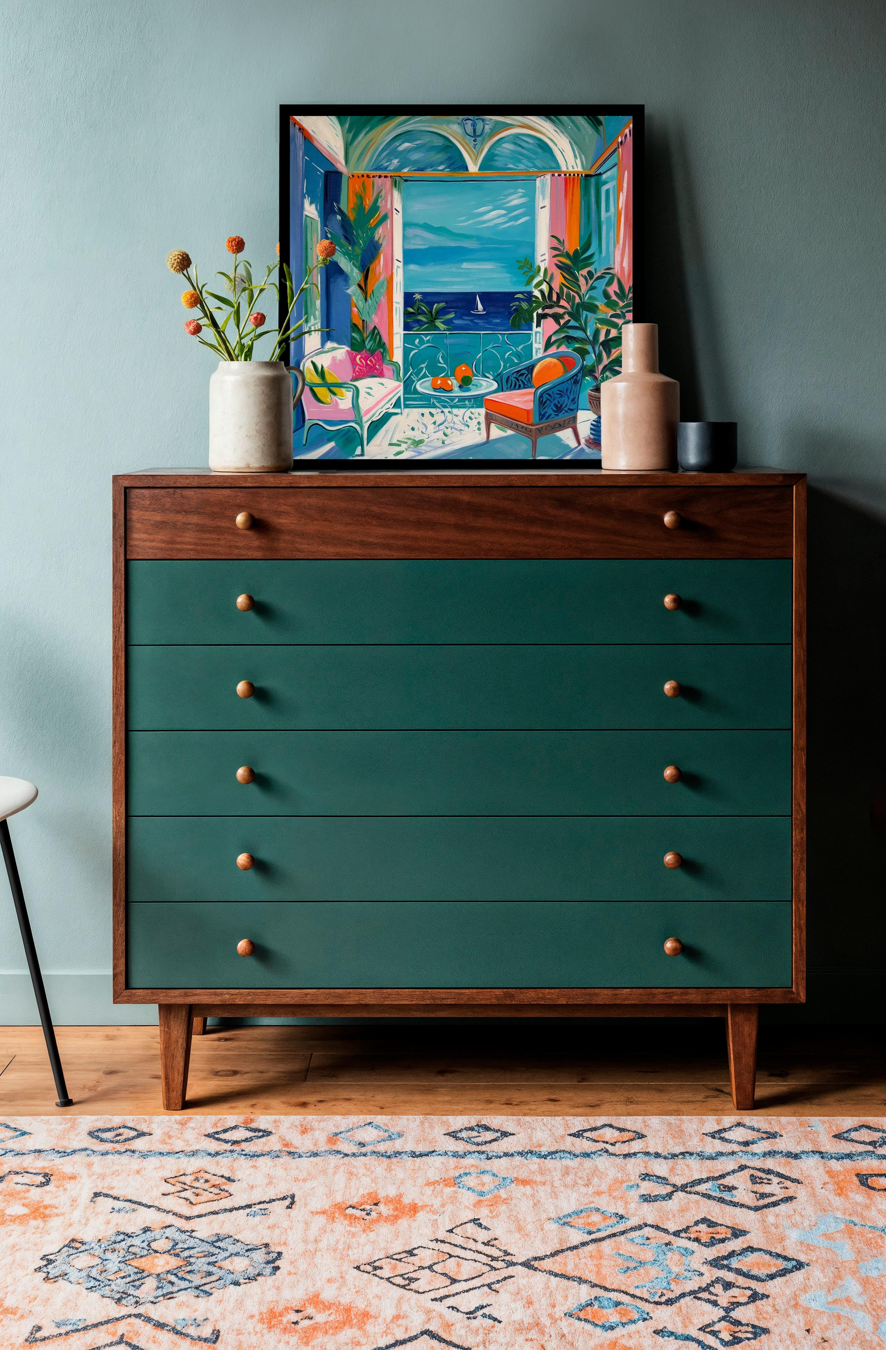 Barber Schaumann ist eine zeitgenössische Künstlerin, die für ihre lebendigen, abstrakten Interpretationen der weiblichen Form bekannt ist. In ihren Werken kombiniert sie kräftige Farben mit modernen, geometrischen Formen und vermischt Elemente des