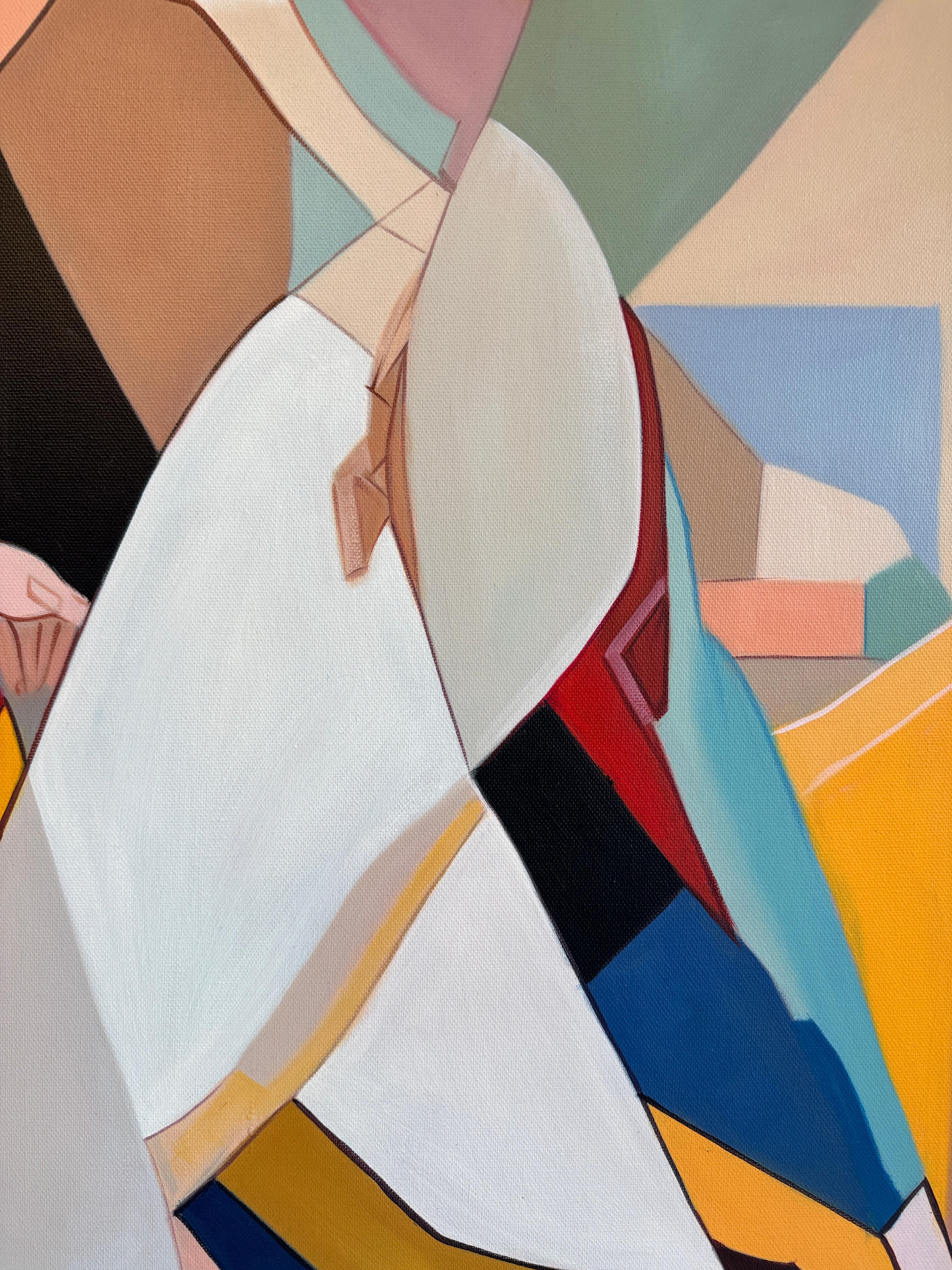 When love begins to dance by B. Schaumann - Contemporary Dancers Painting en venta 4