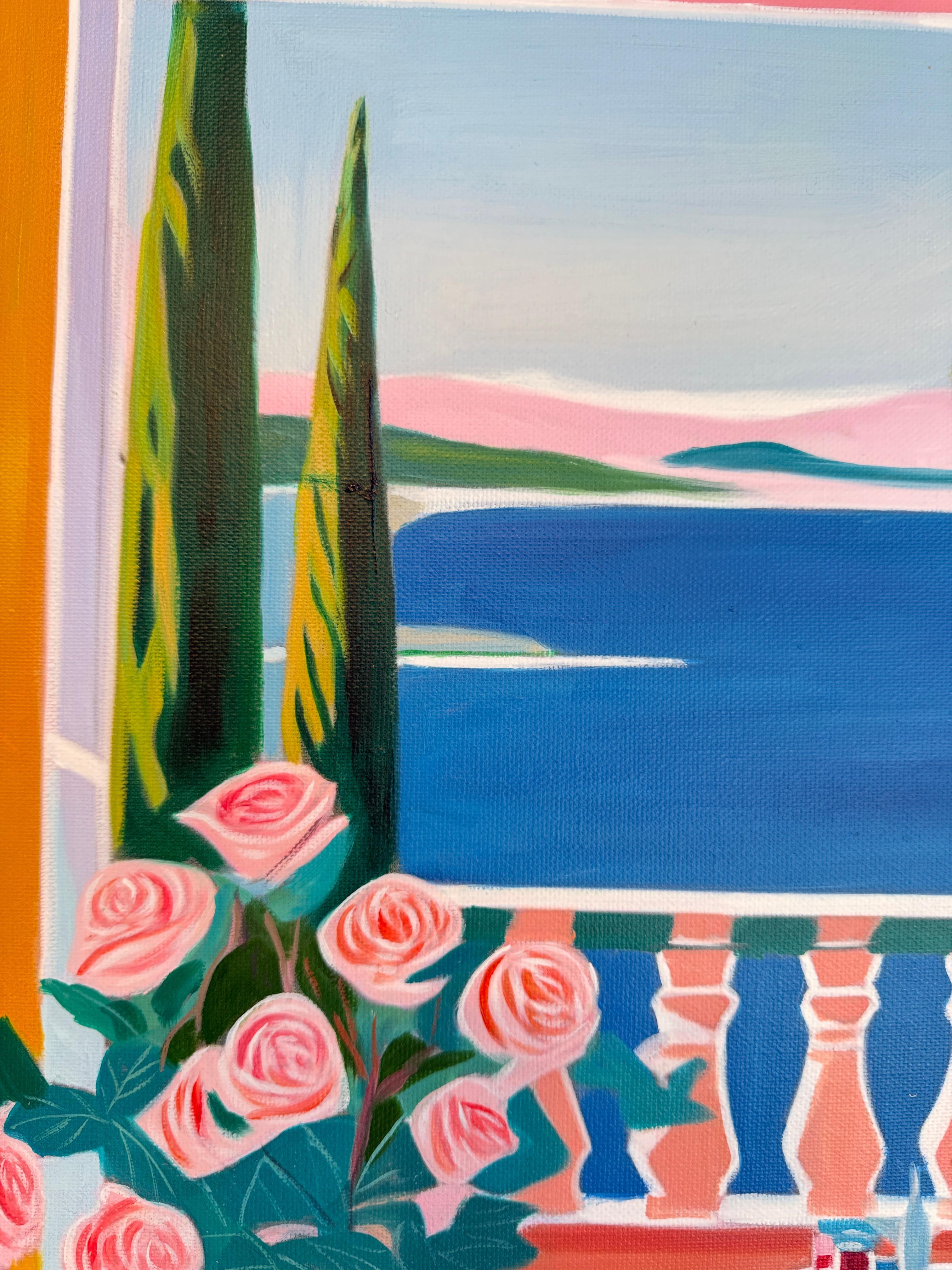 When the Breeze carries you - B.Schaumann - Contemporary interior oil Painting For Sale 10