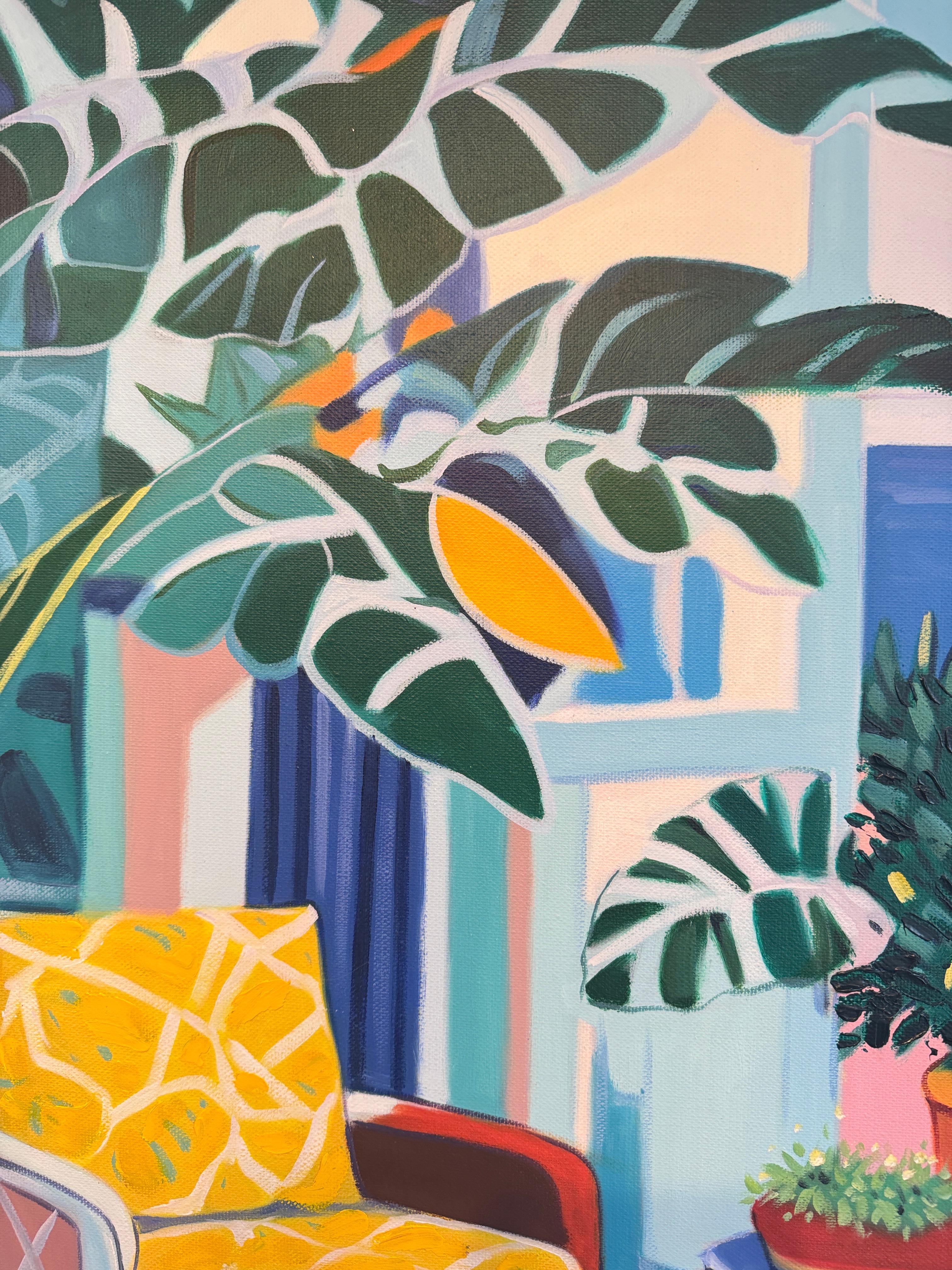 When the light began to move - B.Schaumann Contemporary architectural Painting For Sale 9