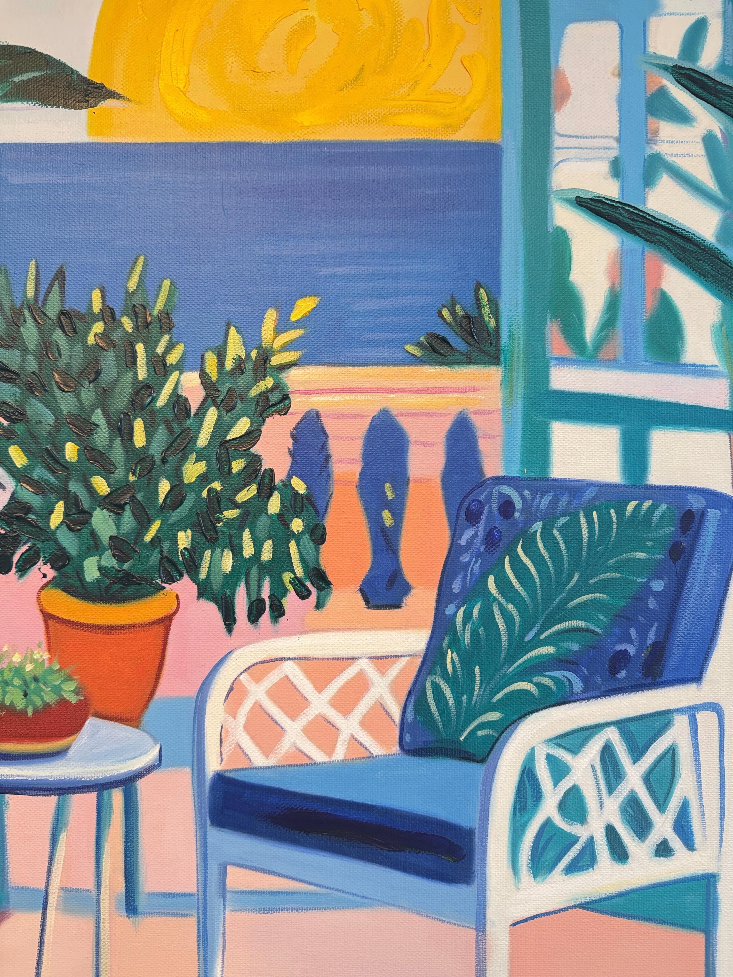 When the light began to move - B.Schaumann Contemporary architectural Painting For Sale 2